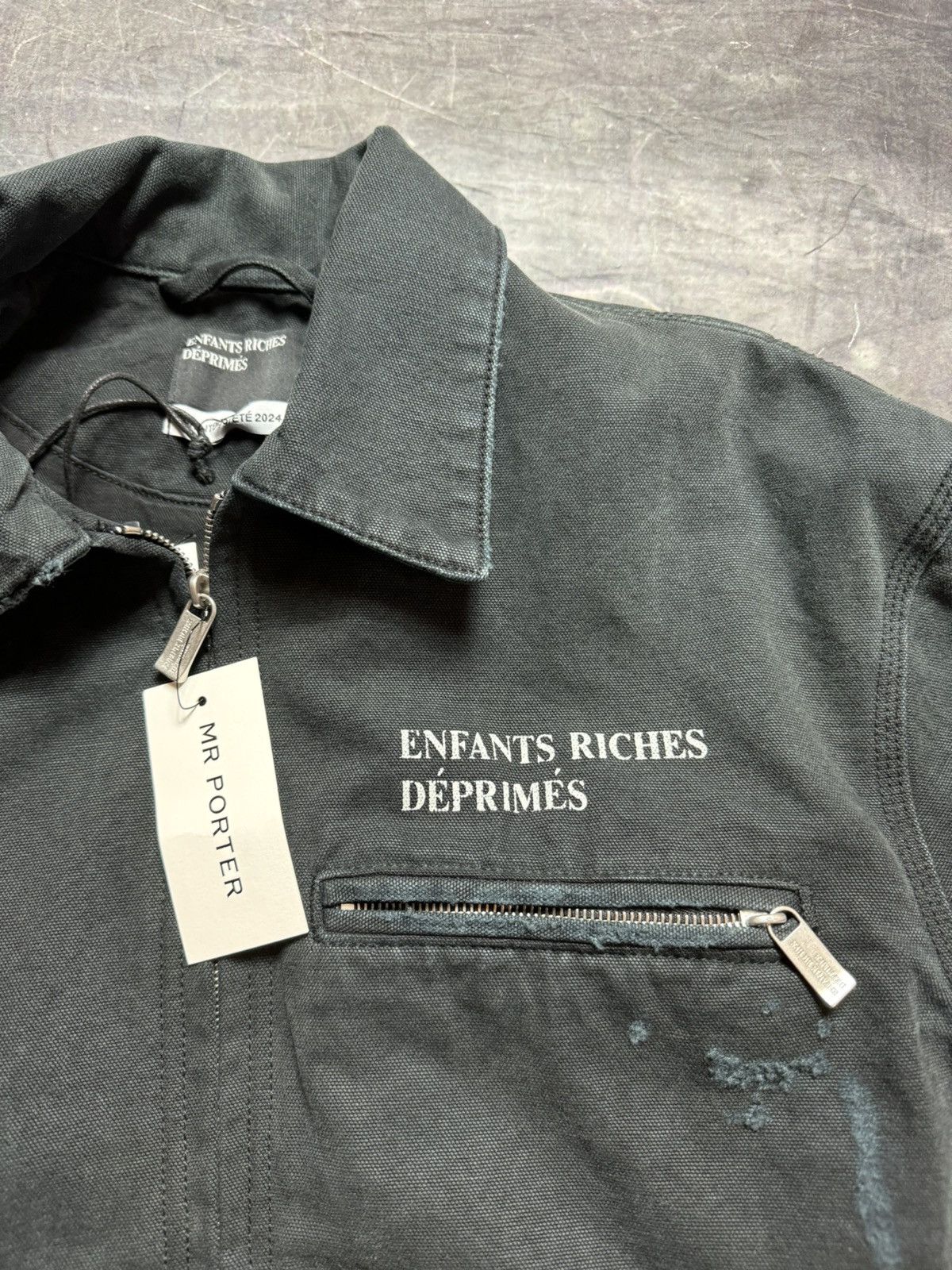 Enfants Riches Deprimes ENFANTS RICHES DÉPRIMÉS LOGO DISTRESSED WORK JACKET Size US M / EU 48-50 / 2 - 3 Thumbnail