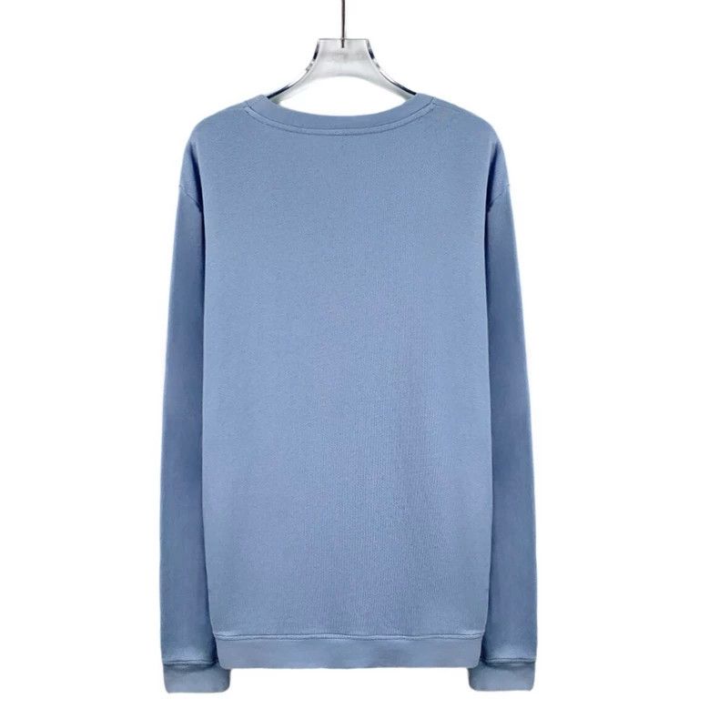 Loewe LOEWE Light blue logo embroidered cotton round neck long s Size L / US 10 / IT 46 - 2 Thumbnail