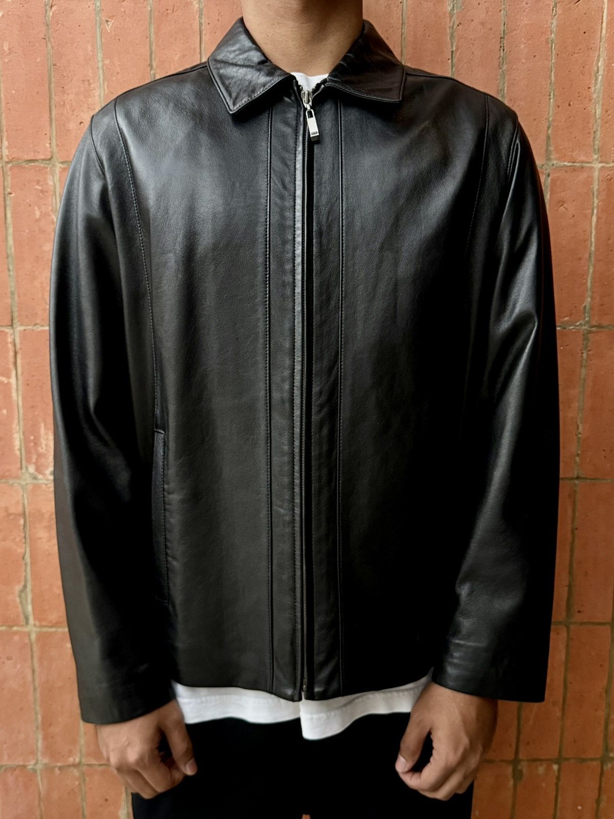 Balenciaga Balenciaga - 1997 -Nicolas Ghesquière -Zip Up Leather Jacket Size US L / EU 52-54 / 3 - 22 Thumbnail