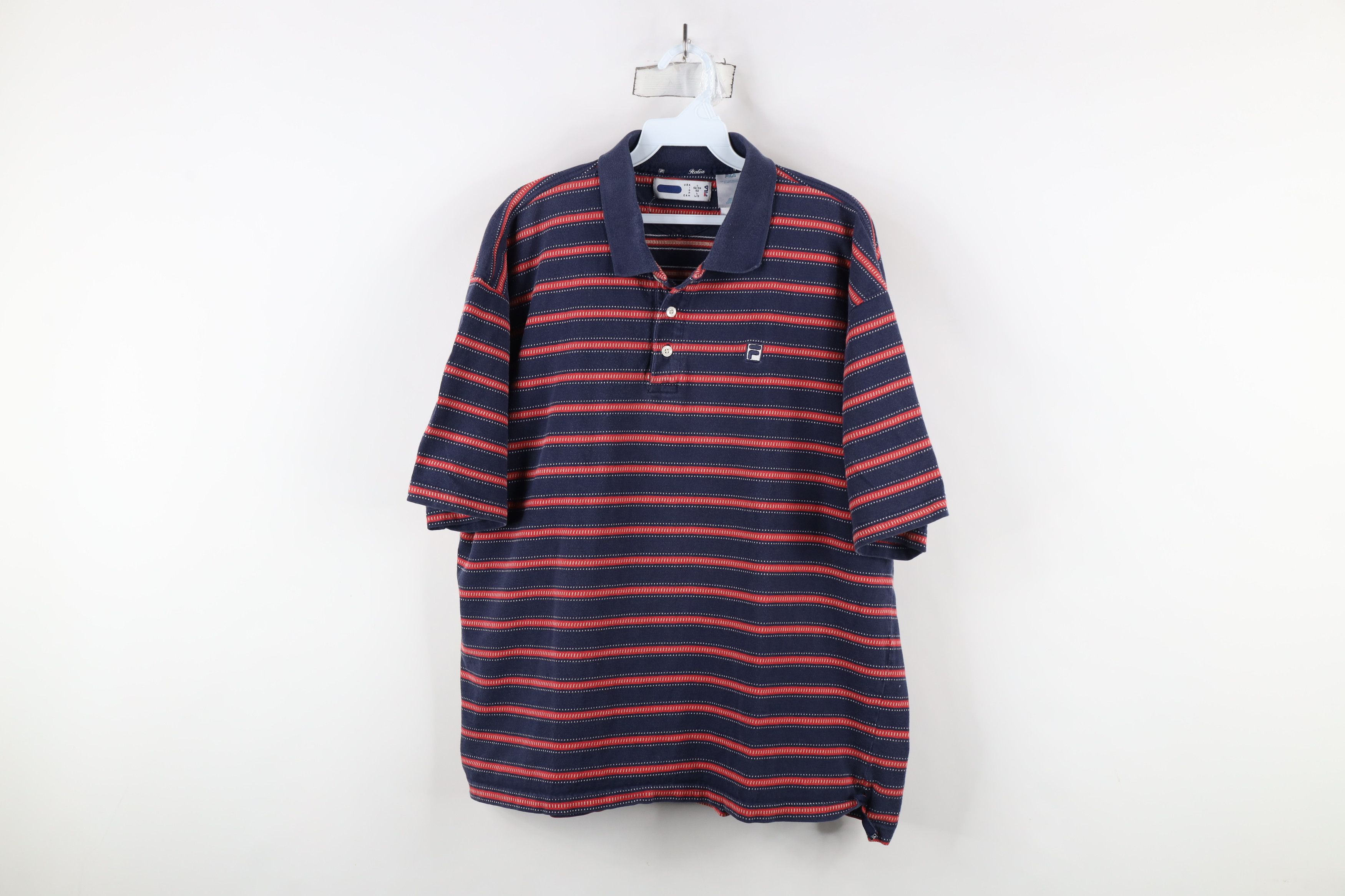Fila × Vintage Vintage 90s Fila Striped Short Sleeve Tennis Golf Polo Shirt Size US L / EU 52-54 / 3 - 1 Thumbnail