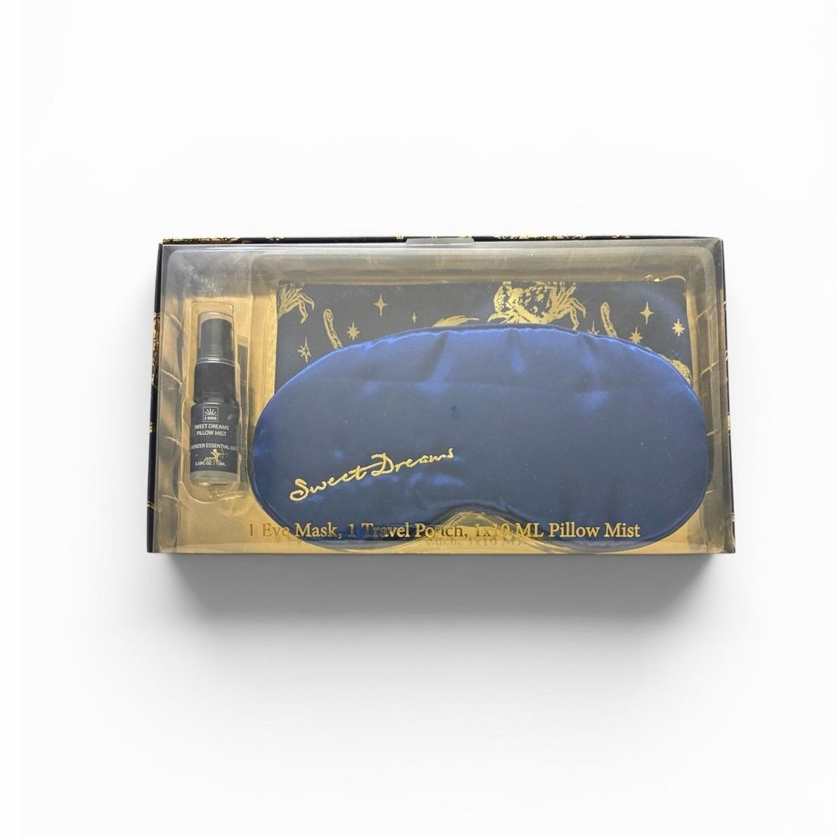 The Unbranded Brand Silk Eye Sleep Mask Bundle Travel Pouch Case And Calming Size ONE SIZE - 1 Thumbnail