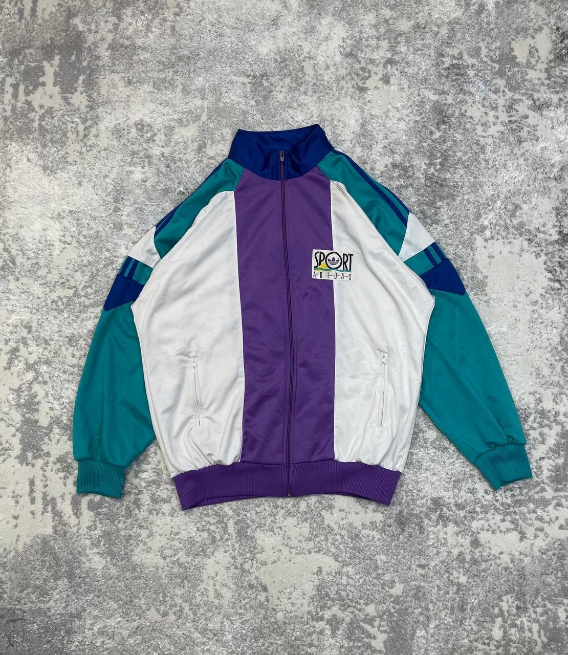 Adidas Vintage Adidas Sport Track Jacket 80s 90s Trefoil Logo Size US L / EU 52-54 / 3 - 1 Thumbnail