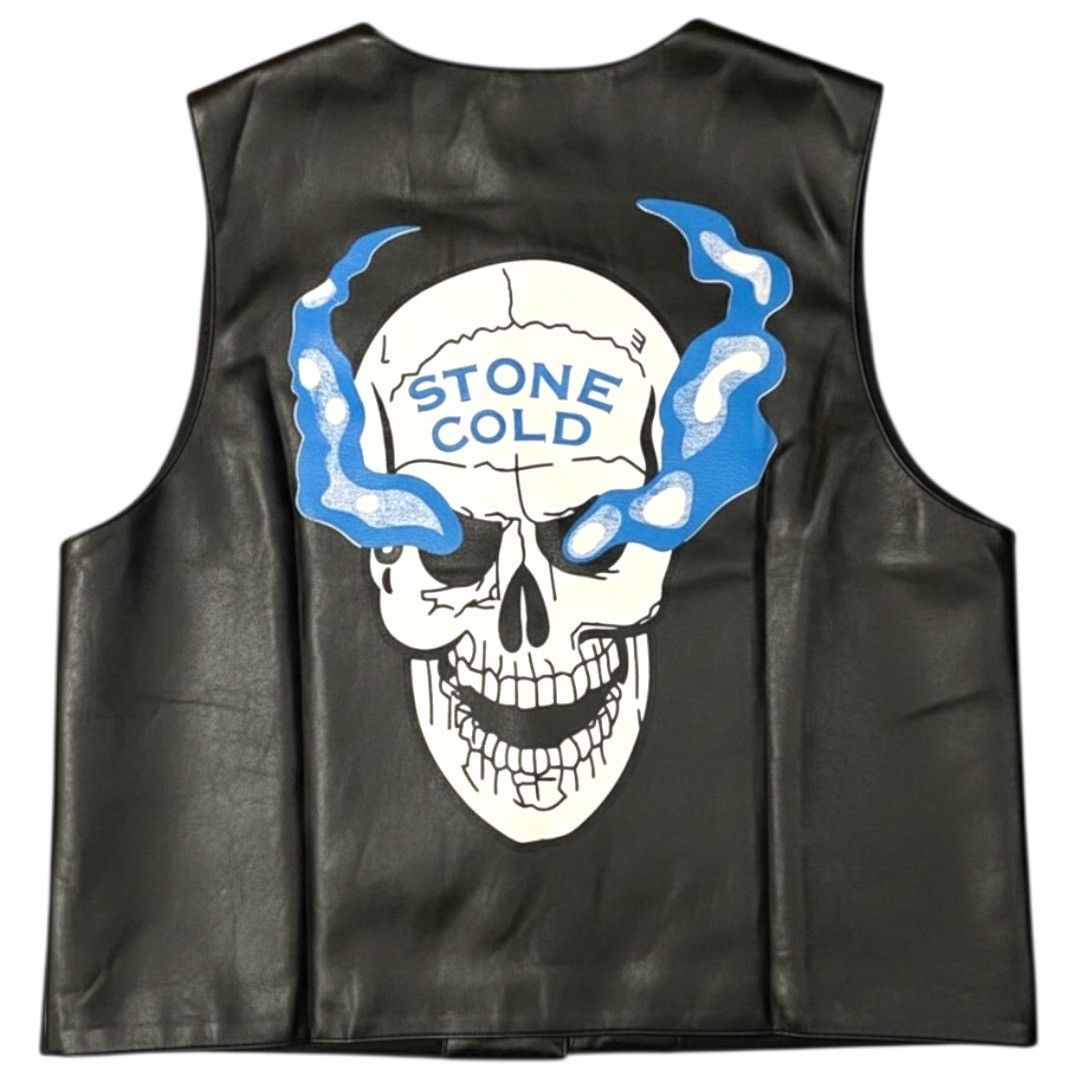 STONE COLD STEVE AUSTIN WWF VEST SMOKING SKULL