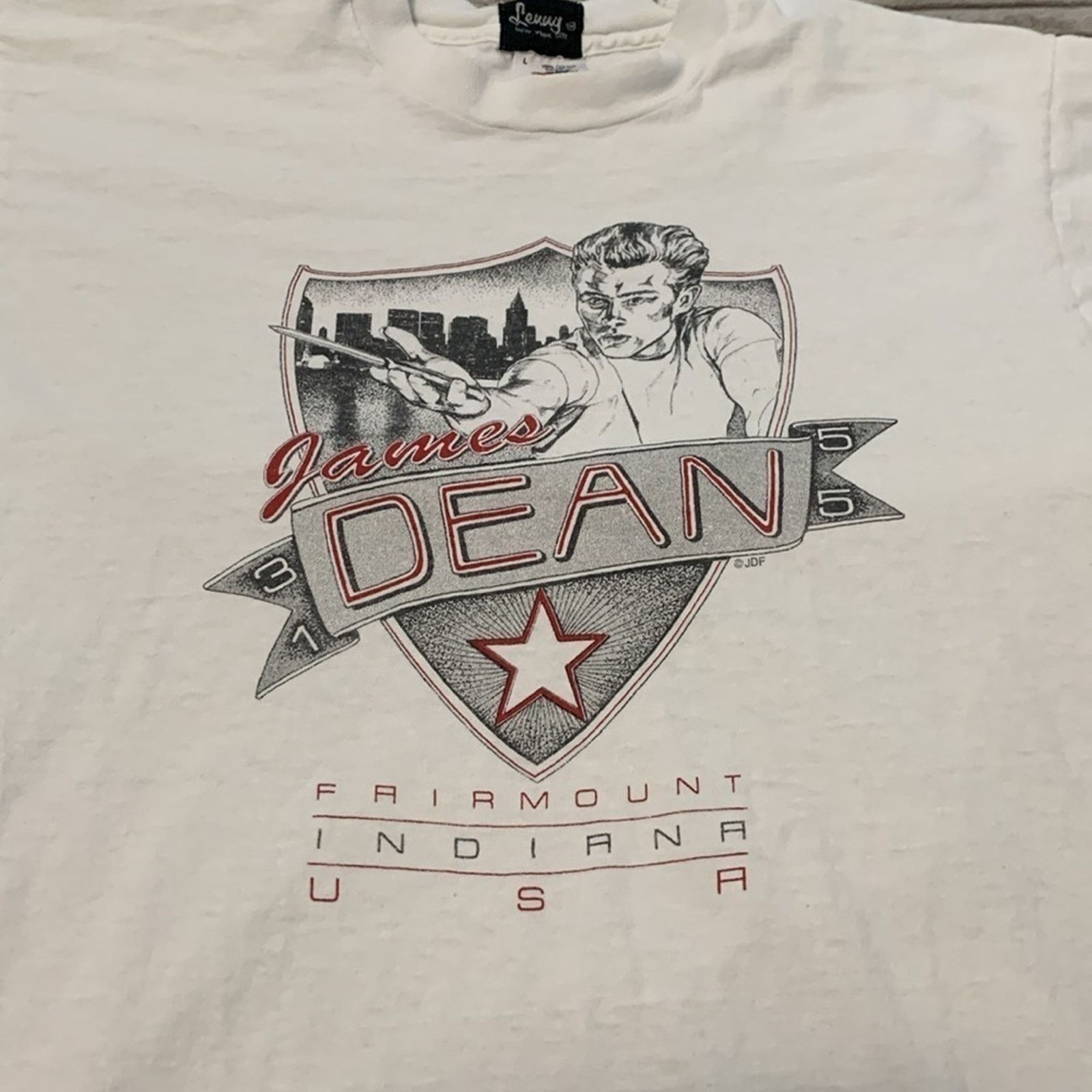 Fruit Of The Loom James Dean Fairmount India USA Tee T-Shirt Single Stitch 90 Size US L / EU 52-54 / 3 - 2 Thumbnail