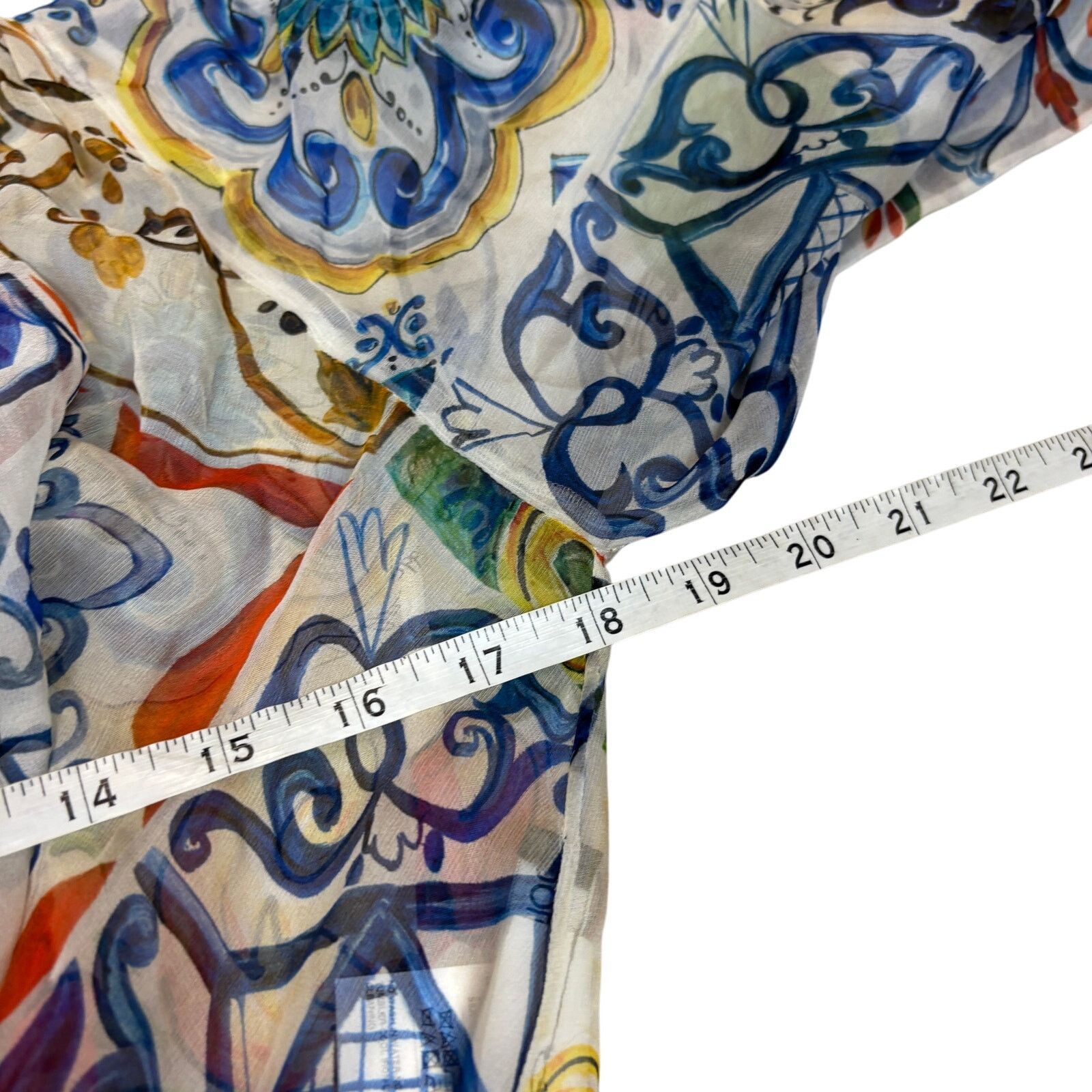 Dolce & Gabbana Dolce & Gabbana Majolica Silk Wide Sleeves Dress Women's 40 Size S / US 4 / IT 40 - 6 Thumbnail
