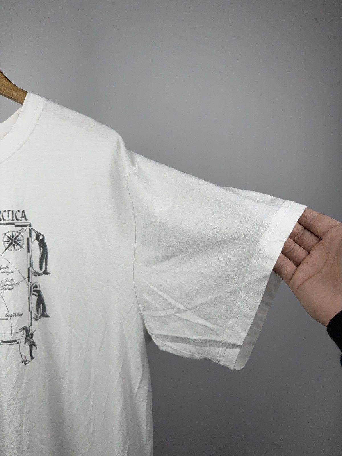 Vintage Retro Vintage Falklands & Antarctica Map Graphic Tee 90s Size US XL / EU 56 / 4 - 7 Thumbnail