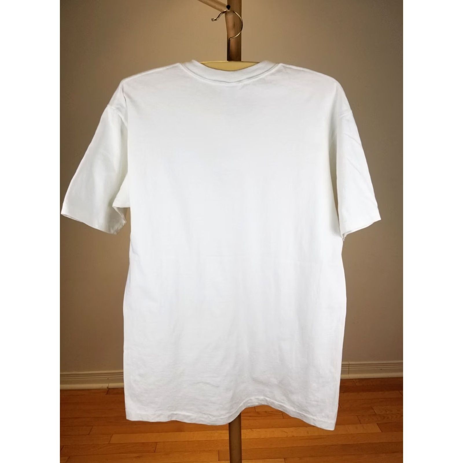 Stafford VINTAGE 90' STAFFORD JC PENNY WHITE SINGLE STITCH COTTON T-SHIRT SZ LARGE Mens Size US L / EU 52-54 / 3 - 4 Thumbnail
