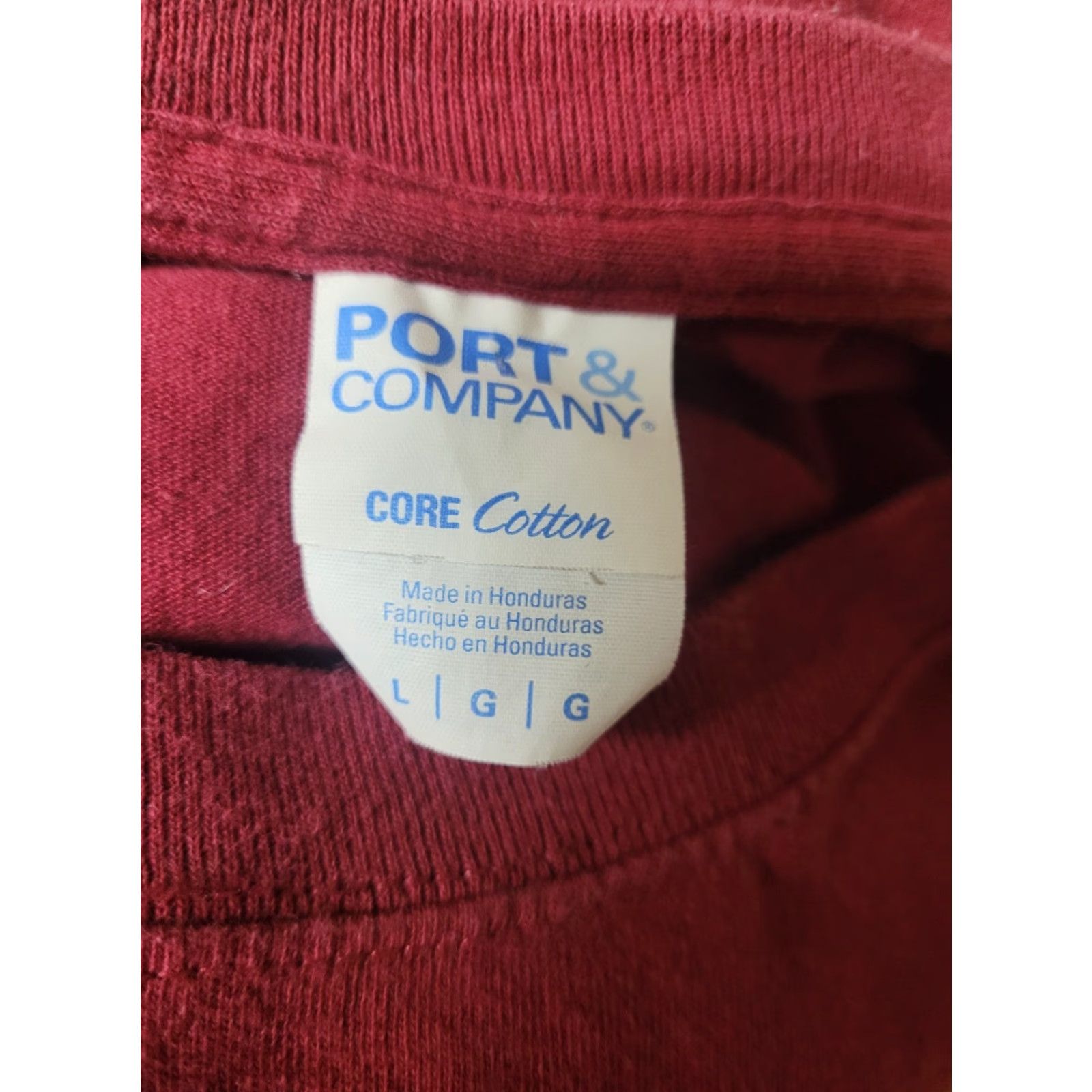 Port & Company Bearded Axe Saginaw T Shirt Large Red Port & Company 100% Cotton Men Crew Neck Short Sleeve Bearded Axe Throwing Logo Bar Restaurant T-Shirt Size US M / EU 48-50 / 2 - 3 Thumbnail