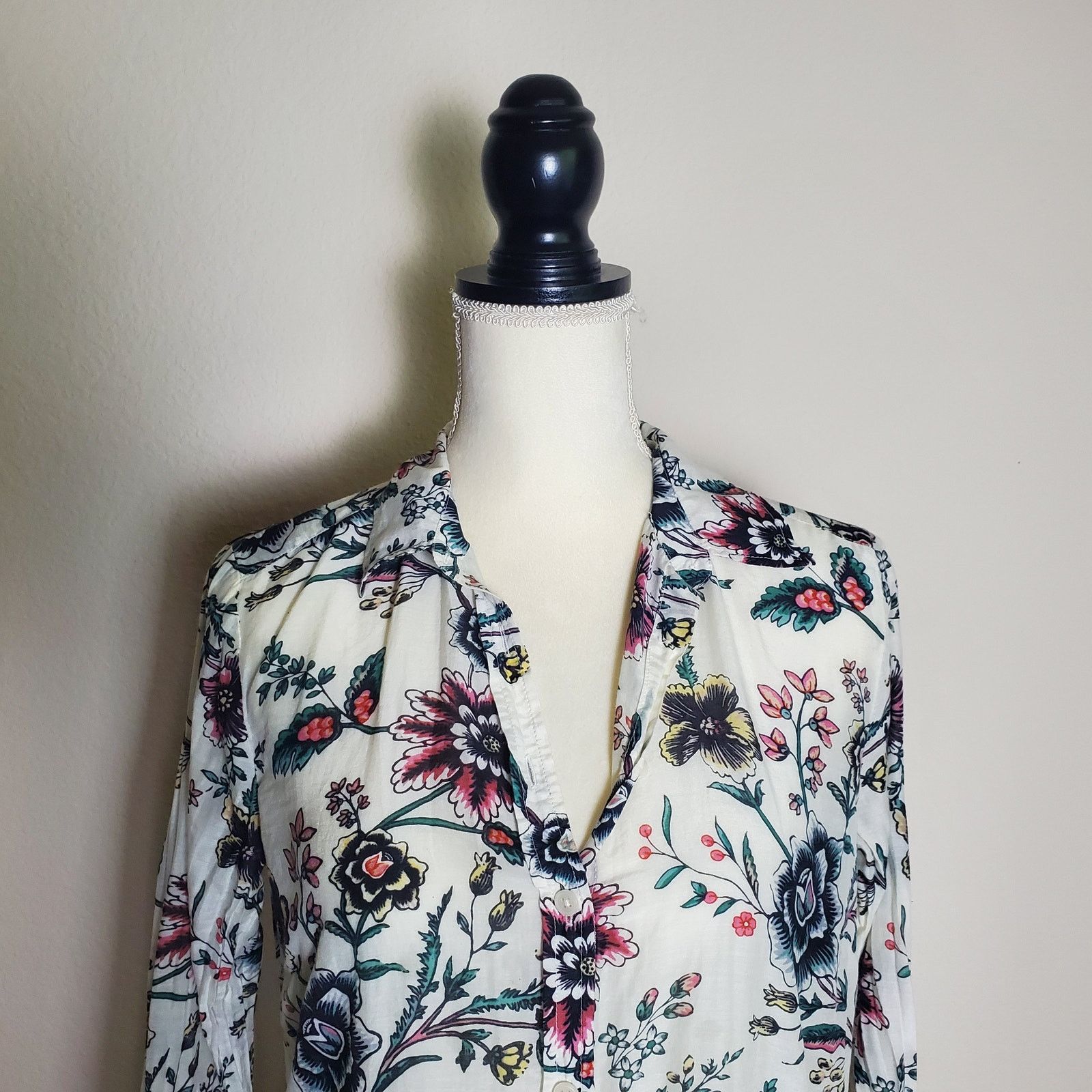 Loft Loft Paisley Long Sleeve Blouse Small Size S / US 4 / IT 40 - 5 Thumbnail