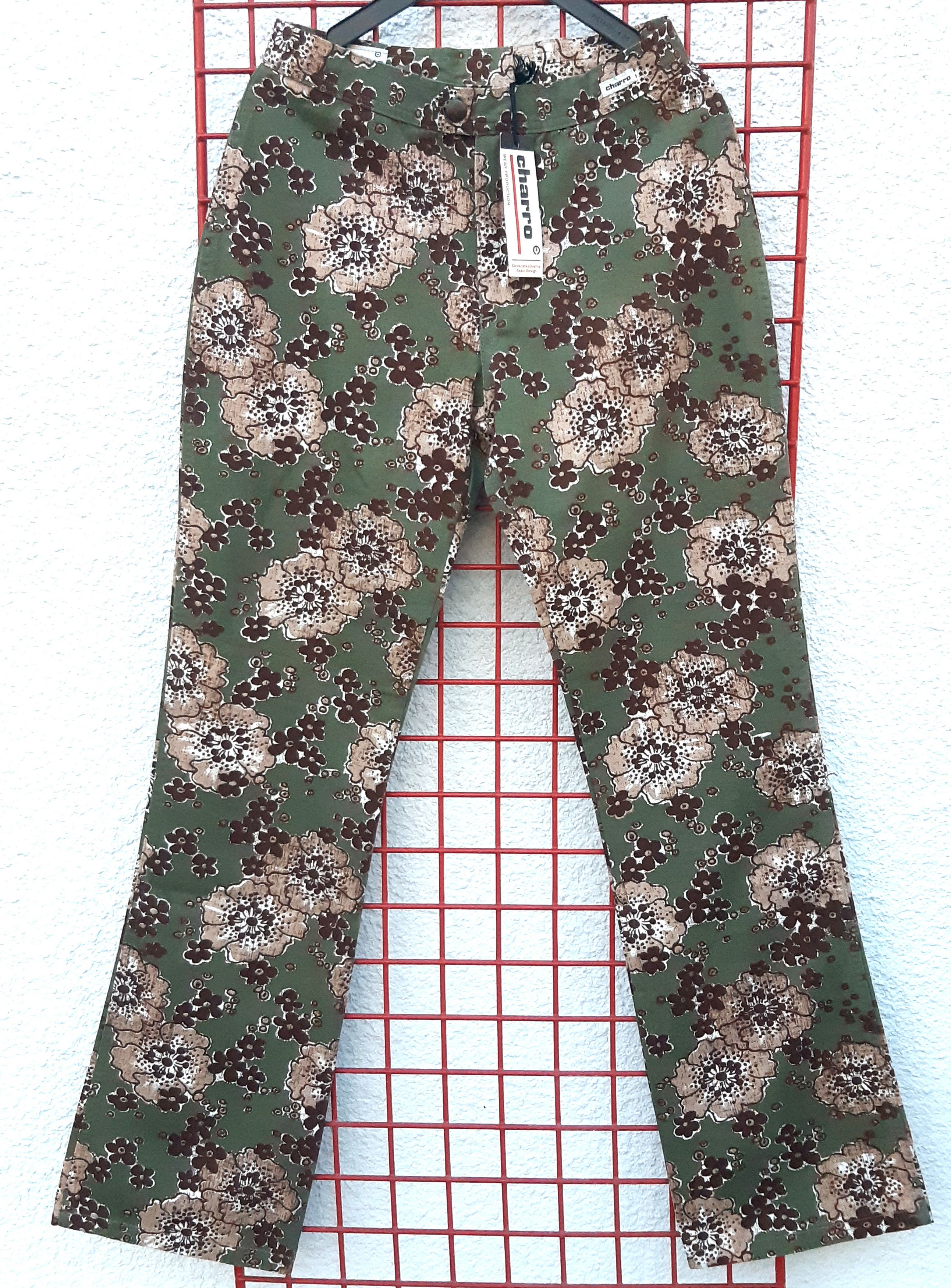 Other Vintage 90s CHARRO floral pants Italy size 28 NWT Size 28" / US 6 / IT 42 - 1 Thumbnail