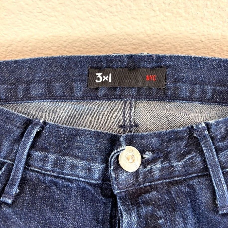 3x1 3x1 NYC M5 Low Rise Slim Selvedge Jeans Button Fly 34x33 Blue Denim Men Slim Tight Fit 5-Pocket USA Sonar Size US 34 / EU 50 - 2 Thumbnail