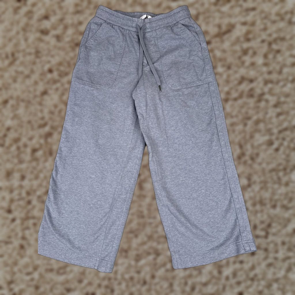 Athleta Athleta Pants Womens 2 Gray Farallon Heathered Wide Crop Wide Leg Joggers Lounge Size 26" / US 2 / IT 38 - 1 Thumbnail
