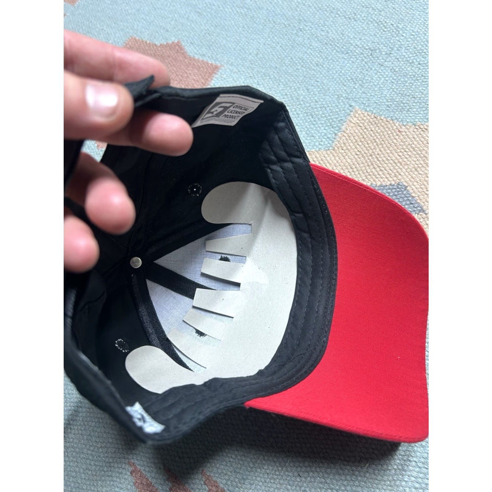 NASCAR VINTAGE K-Products Strapback Hat Cap NOS Racing Nascar Black Red Adjustable Men Hat Size ONE SIZE - 6 Thumbnail
