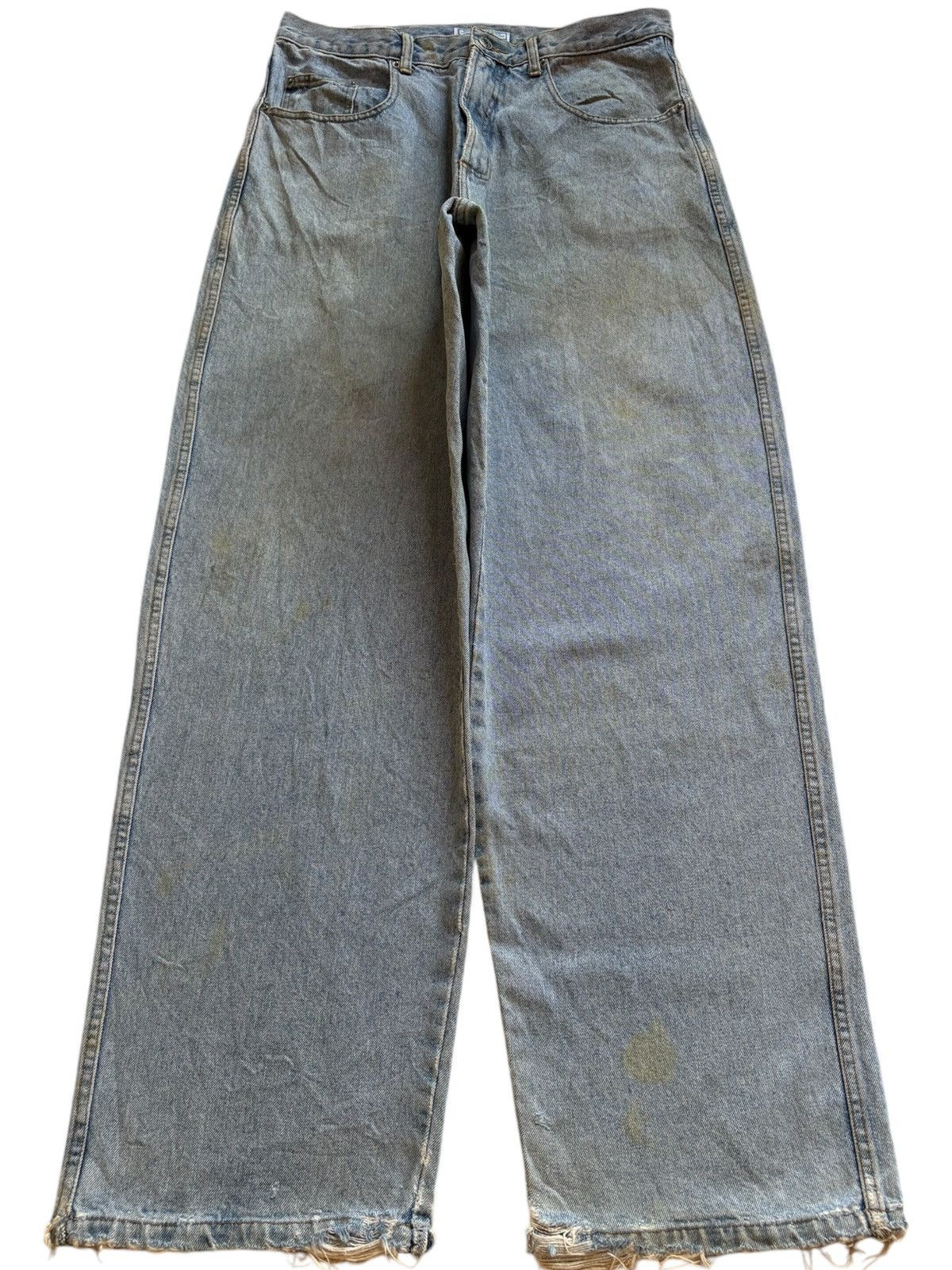 Georges Marciano × Guess Vintage Guess Georges Marciano Blue Wash Distress Baggy Jean Size US 32 / EU 48 - 1 Thumbnail