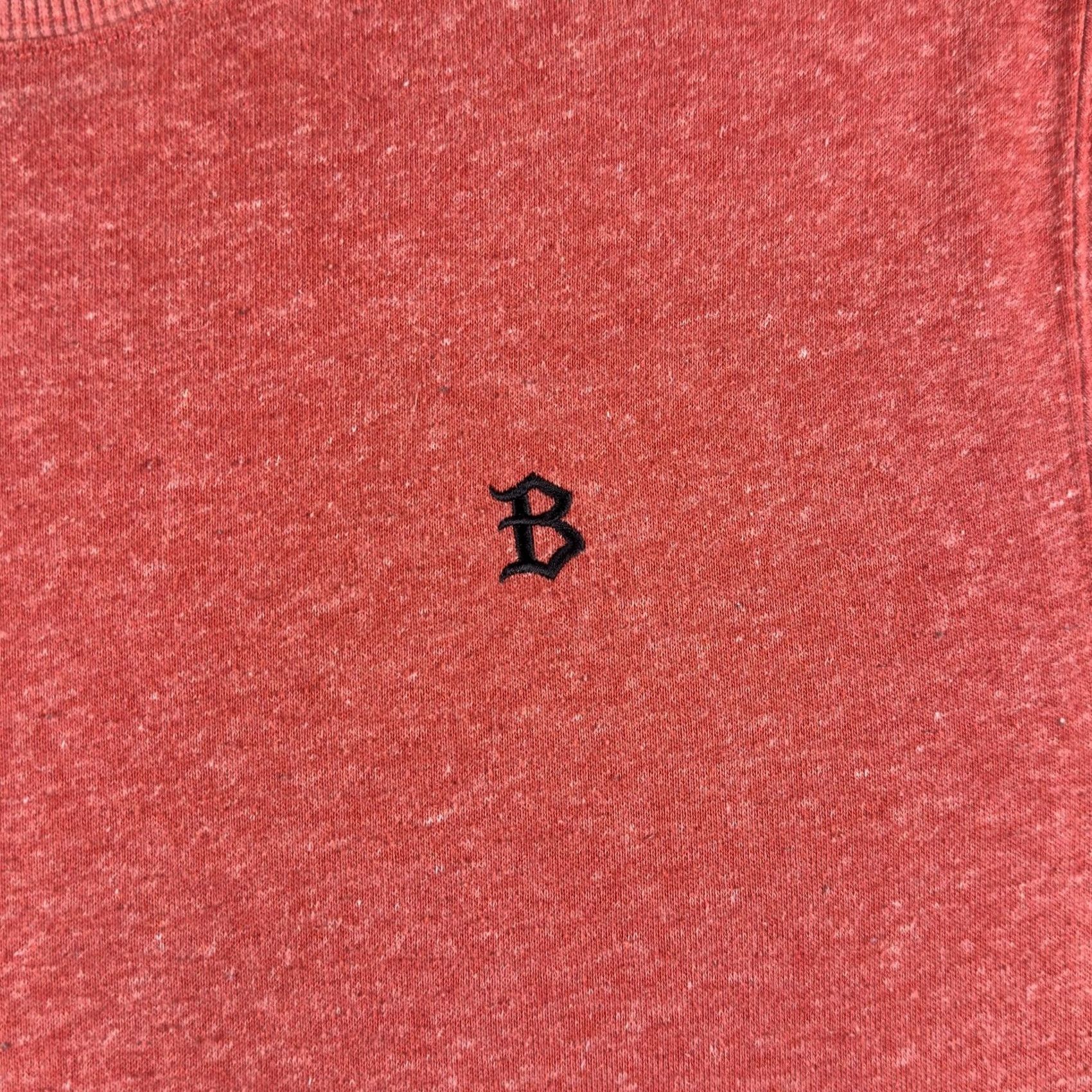 Logo 7 BAIT Sweatshirt Mens Large Red Heather Crewneck Fleece Embroidered B Logo Size US L / EU 52-54 / 3 - 3 Thumbnail