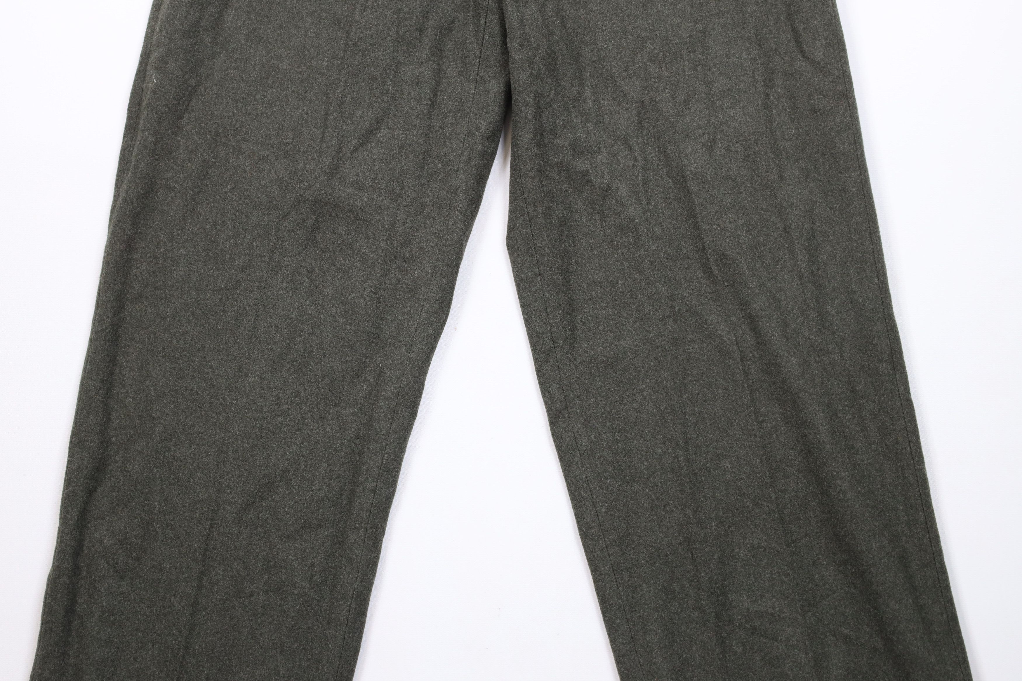 Vintage Vintage 50s Military Wool Wide Leg Pants Trousers Green USA Size US 30 / EU 46 - 3 Thumbnail