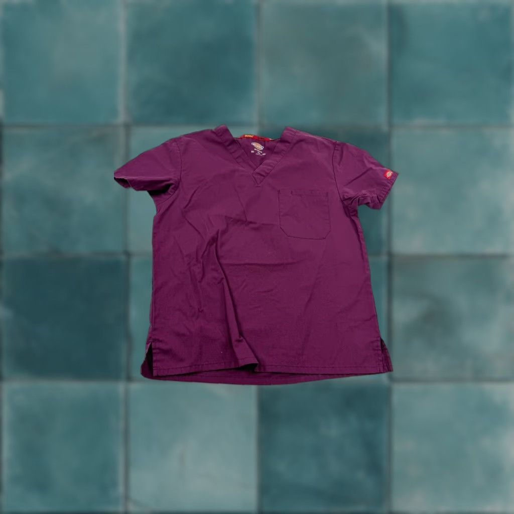 Dickies Dickies Top Purple Womens Small Scrub EDS Essentials Revolution Tech V Neck Size S / US 4 / IT 40 - 1 Thumbnail
