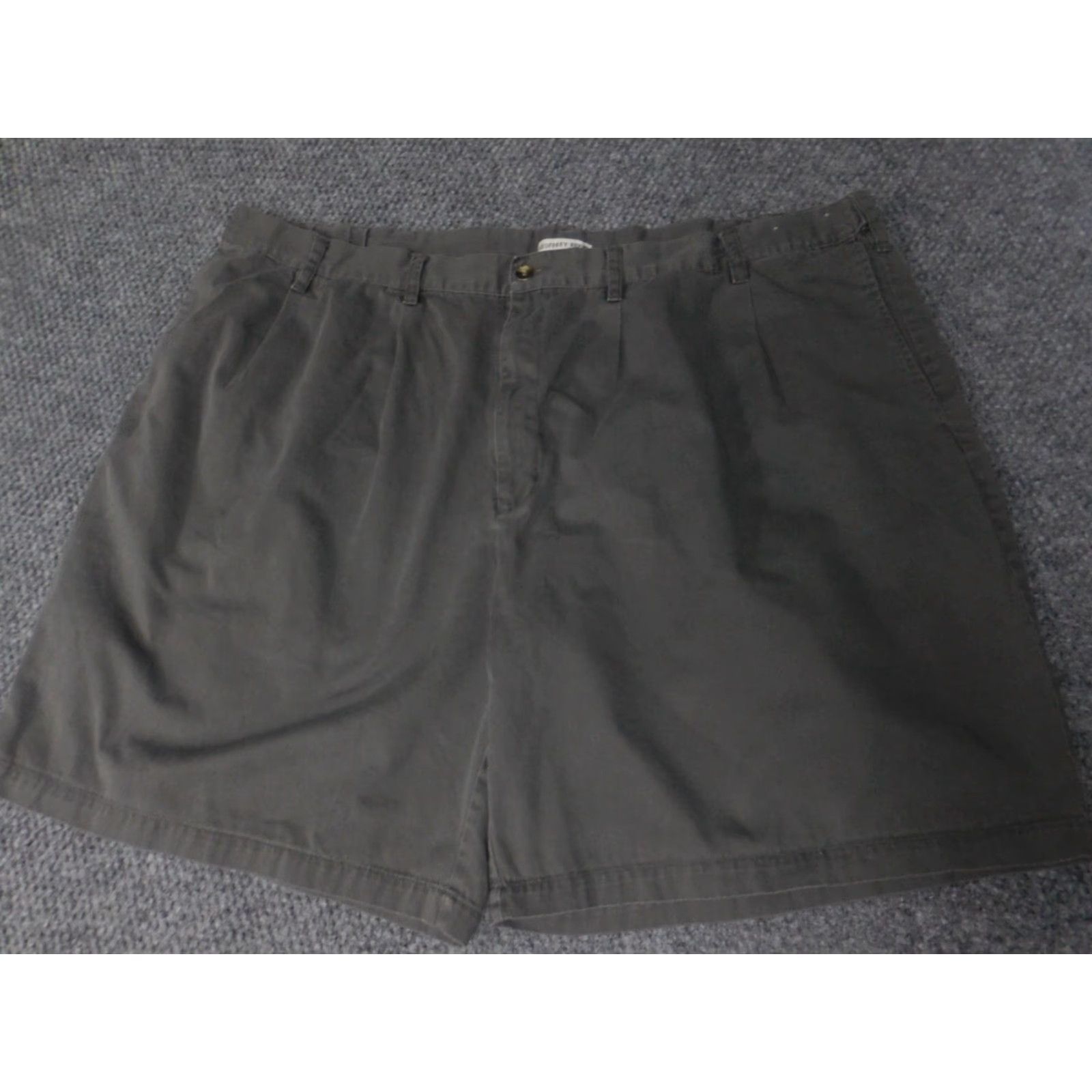 Geoffrey Beene Geoffrey Beene Mens Shorts 48 Gray Regular Chino Flat Front Cotton Knit Logo Casual Slit: N/A Size US 32 / EU 48 - 2 Thumbnail