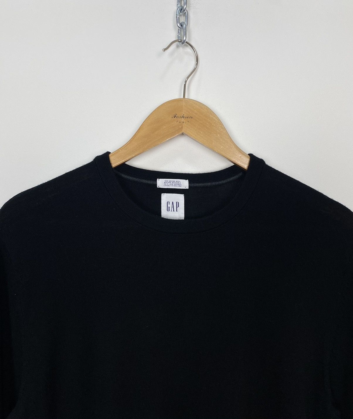 Gap GAP Round Neck Jumper Pullover Men’s Size M Knit Black Wool Size US M / EU 48-50 / 2 - 2 Thumbnail