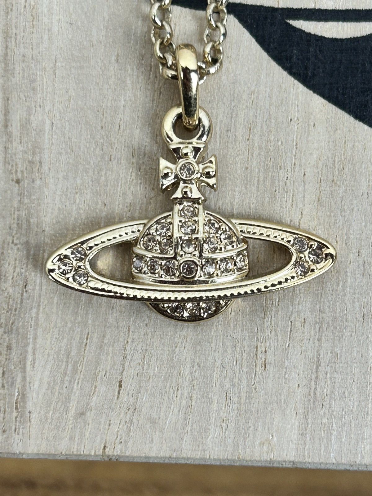 Vivienne Westwood Bas Relief Orb Pendant Necklace