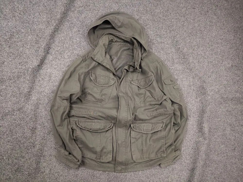 If Six Was Nine Vintage 90's GOA Japanese Military Zip Jacket gimmick Y2K Size US L / EU 52-54 / 3 - 1 Thumbnail