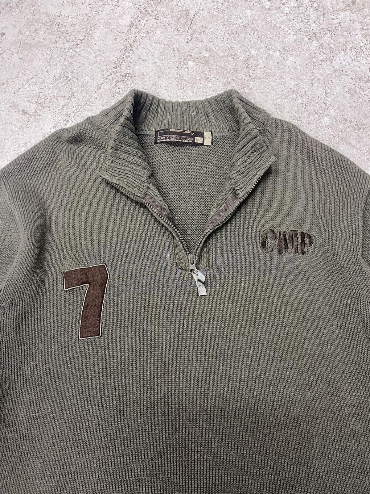 Vintage Vintage green navy crew quarter zip Size US L / EU 52-54 / 3 - 1 Thumbnail