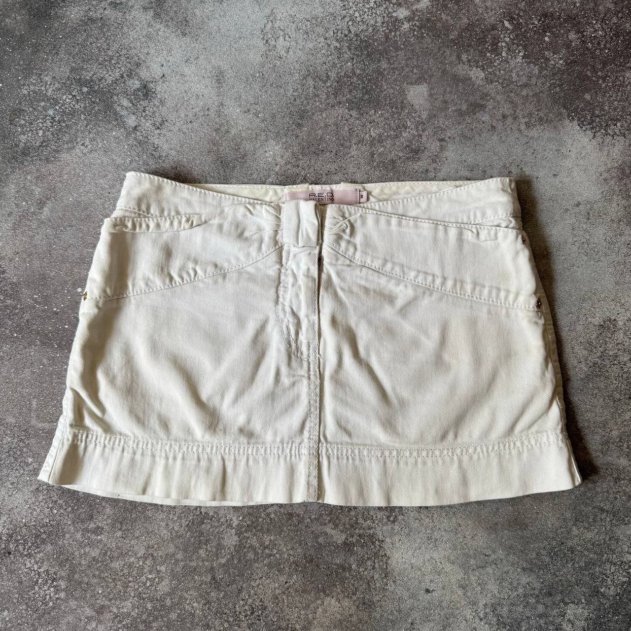 RED Valentino Red Valentino Vintage White Mini Skirt Size 29" - 5 Thumbnail