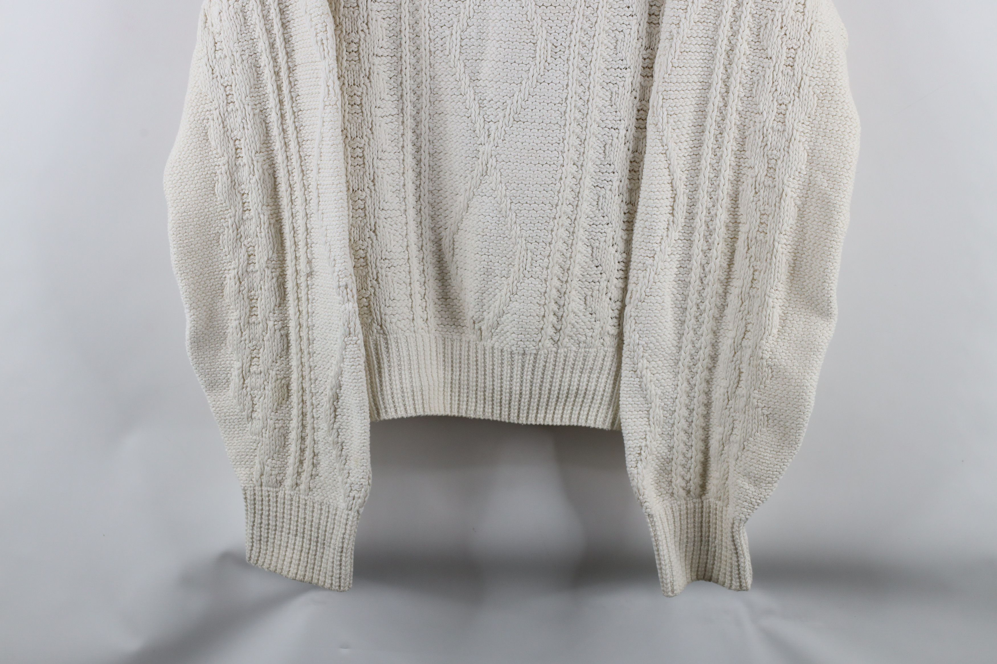 Vintage Vintage 90s Streetwear Chunky Cable Knit Fisherman Sweater Size XL / US 12-14 / IT 48-50 - 3 Thumbnail