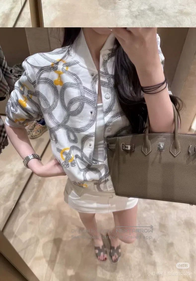 Hermes Hermes Ladies' new print jacket coat, pure cotton material Size XS / US 0-2 / IT 36-38 - 6 Thumbnail