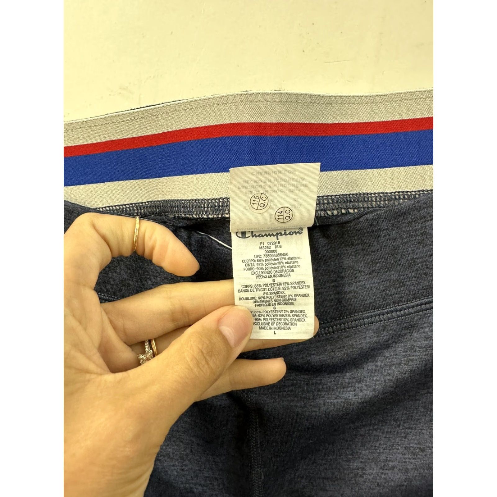 Champion VINTAGE Champion Leggings Women’s L Blue Cropped Size 36" / US 14 / IT 50 - 5 Thumbnail