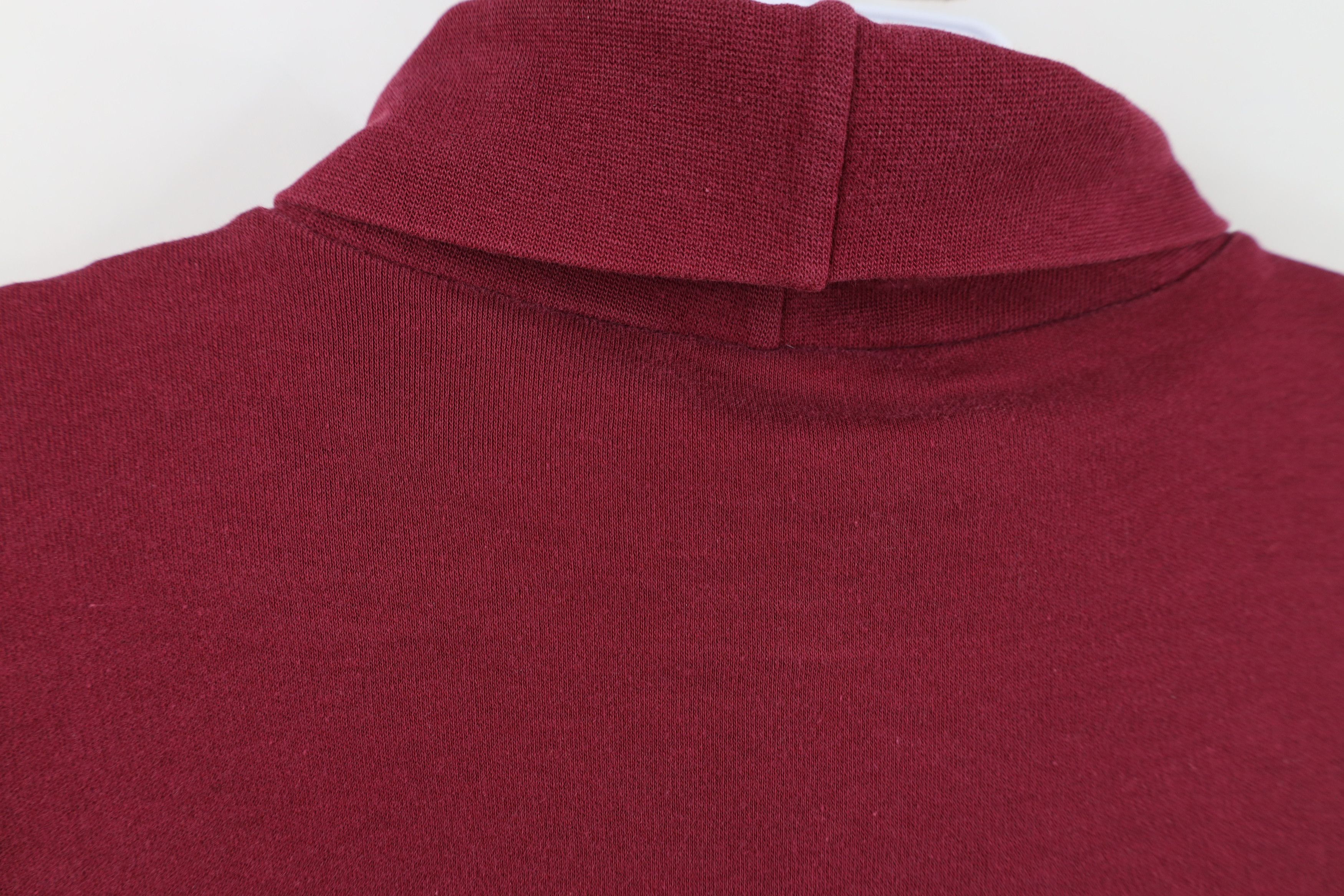 L.L. Bean Vintage 90s LL Bean Blank Turtleneck T-Shirt Maroon USA Size L / US 10 / IT 46 - 11 Thumbnail