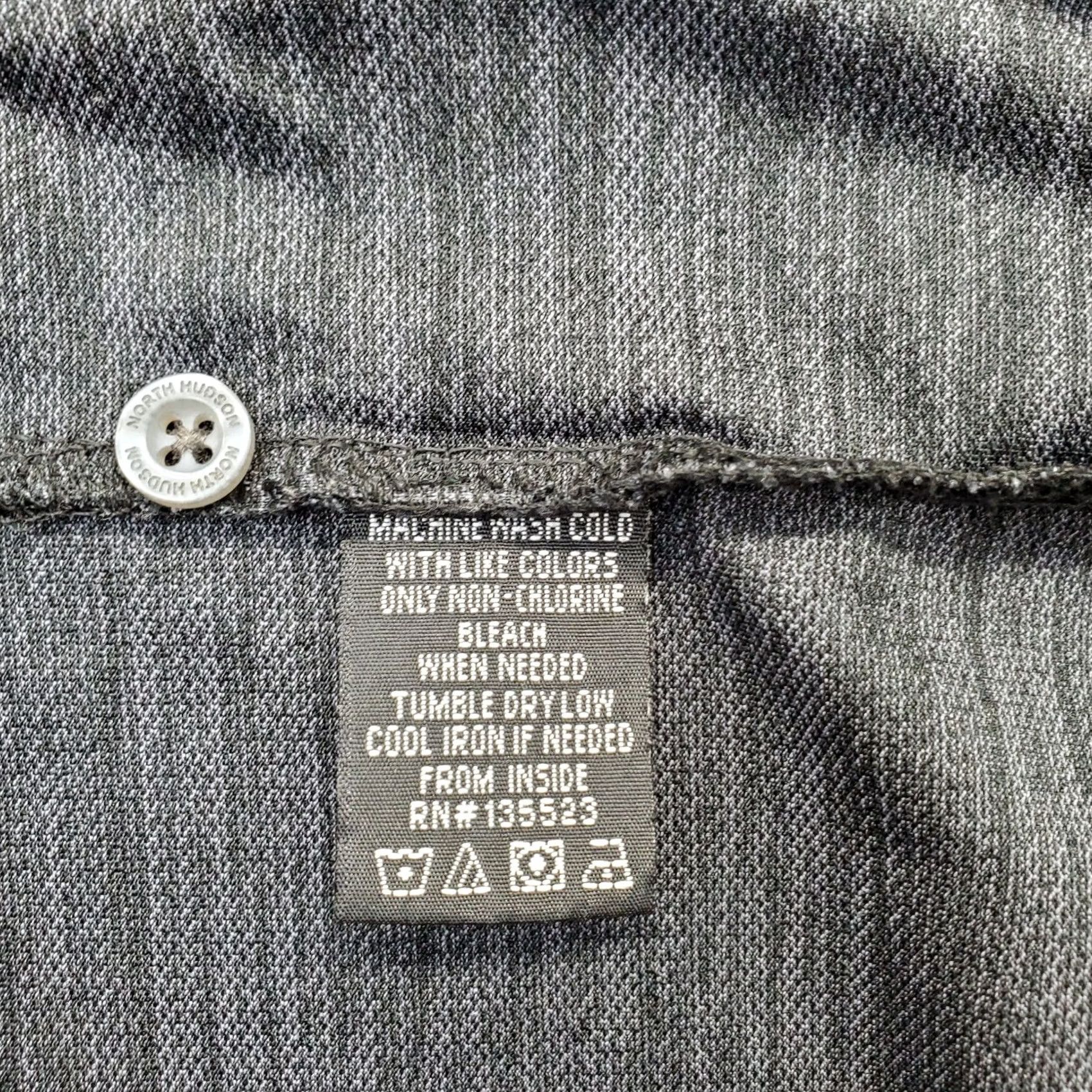 Hudson North Hudson Polo Shirt Mens XL Gray Space Dye Short Sleeve Slit Collar Polo Shirt Size US XL / EU 56 / 4 - 7 Thumbnail