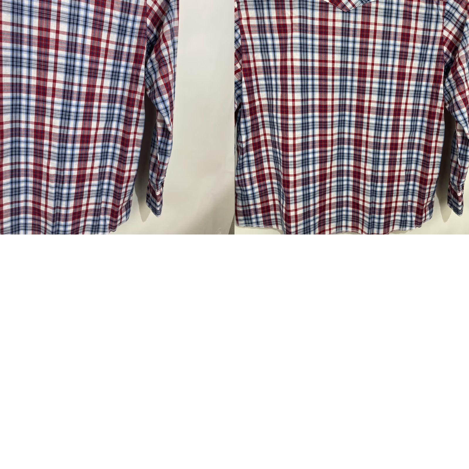 Wrangler Wrangler Shirt 2XL Red Blue White Plaid Western Rodeo Pearl Snap Button Cowboy Shirt Mens 2XL Red Plaid Western Wear Wrangler Size US XXL / EU 58 / 5 - 10 Thumbnail
