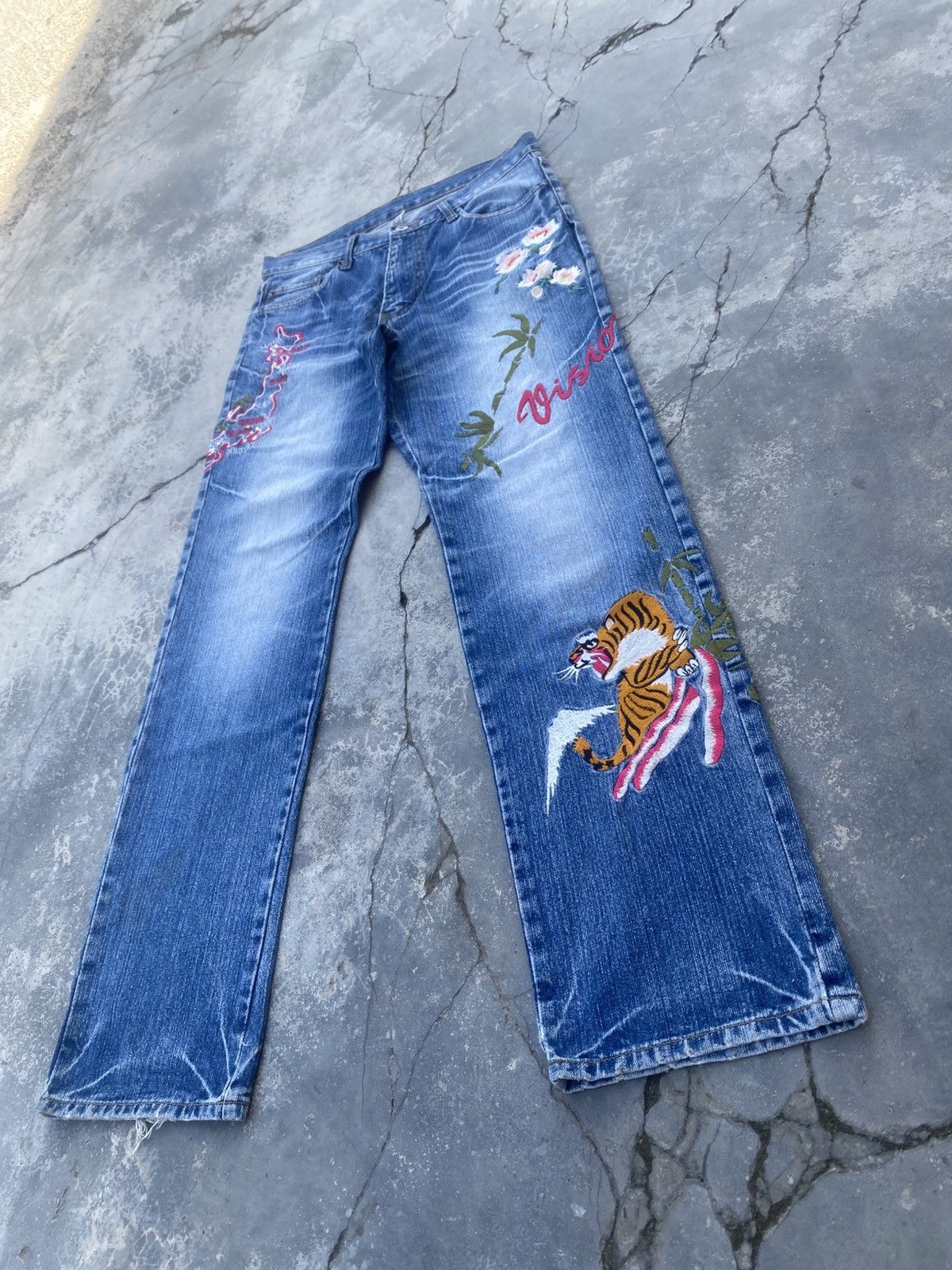Japanese Brand Vintage VISION OF JAPAN Sukajan Jeans Size US 29 - 2 Thumbnail