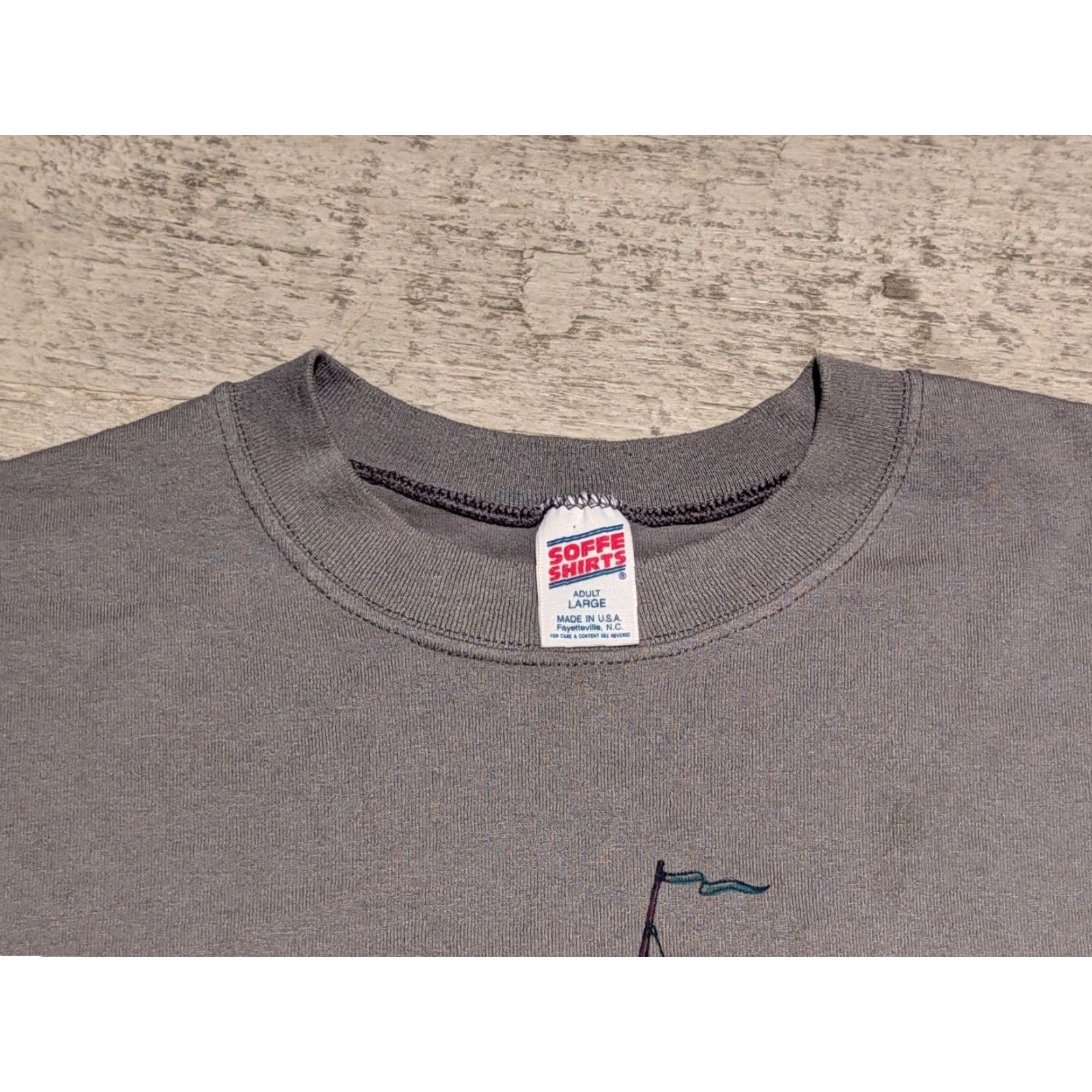 Soffe Vtg Soffe Myrtle Beach World Cup Regatta Tee Shirt Made In USA Size Large Gray Size US L / EU 52-54 / 3 - 5 Thumbnail