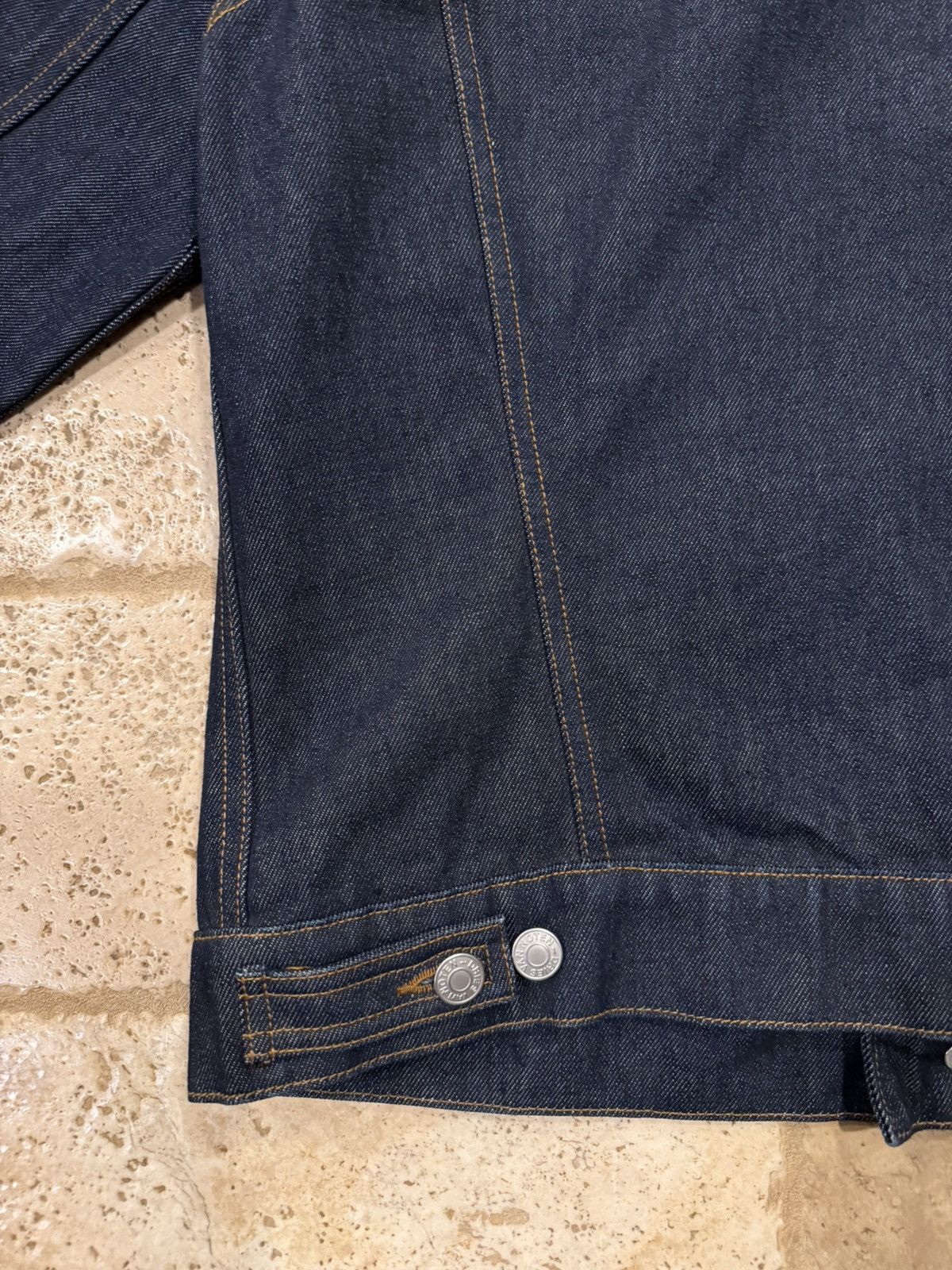 Dries Van Noten Dries Van Noten Rhinestoned Studd Navy Denim Trucker Jacket Size US L / EU 52-54 / 3 - 11 Thumbnail