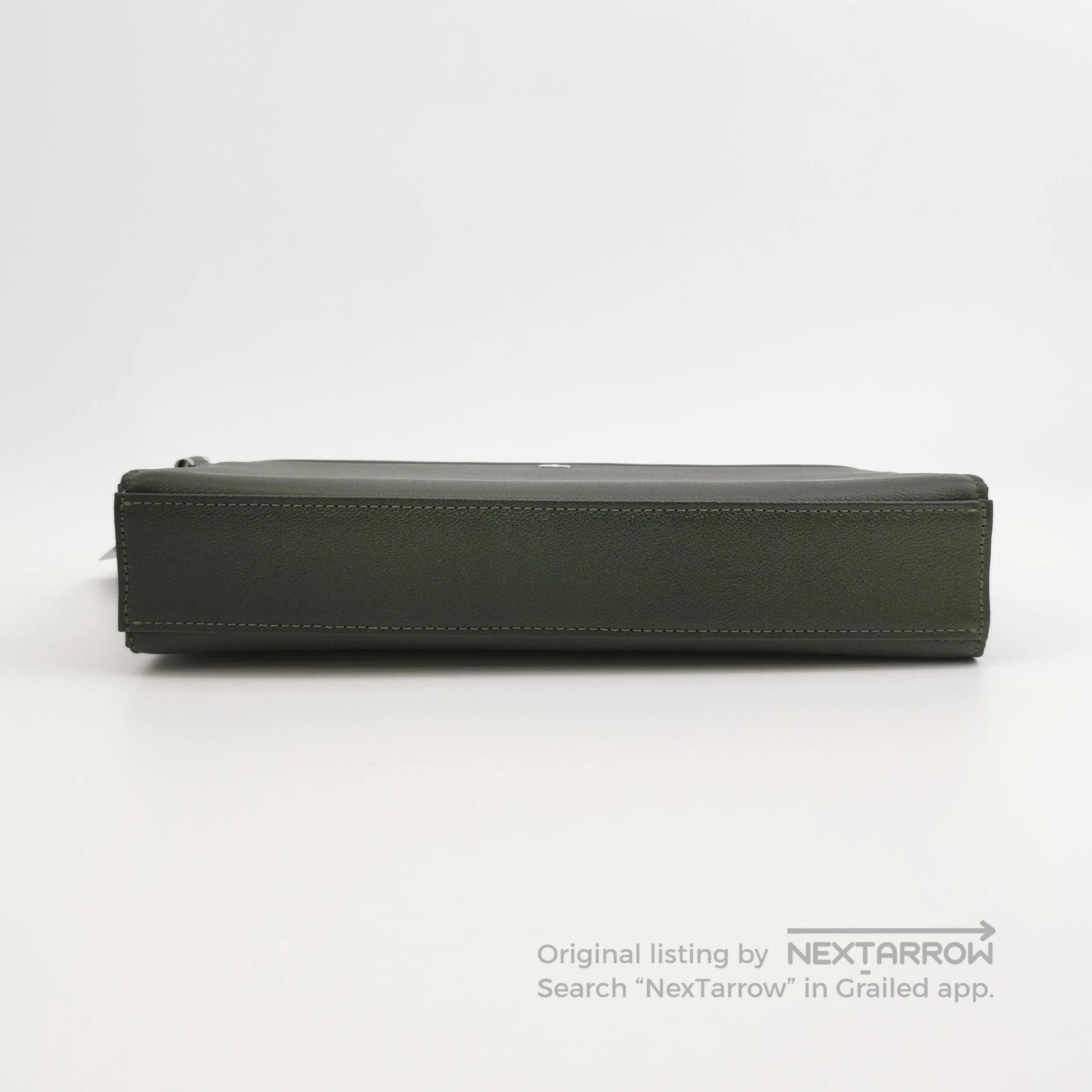 Balenciaga ACE Collab Calfskin Solid Vintage Clutch.