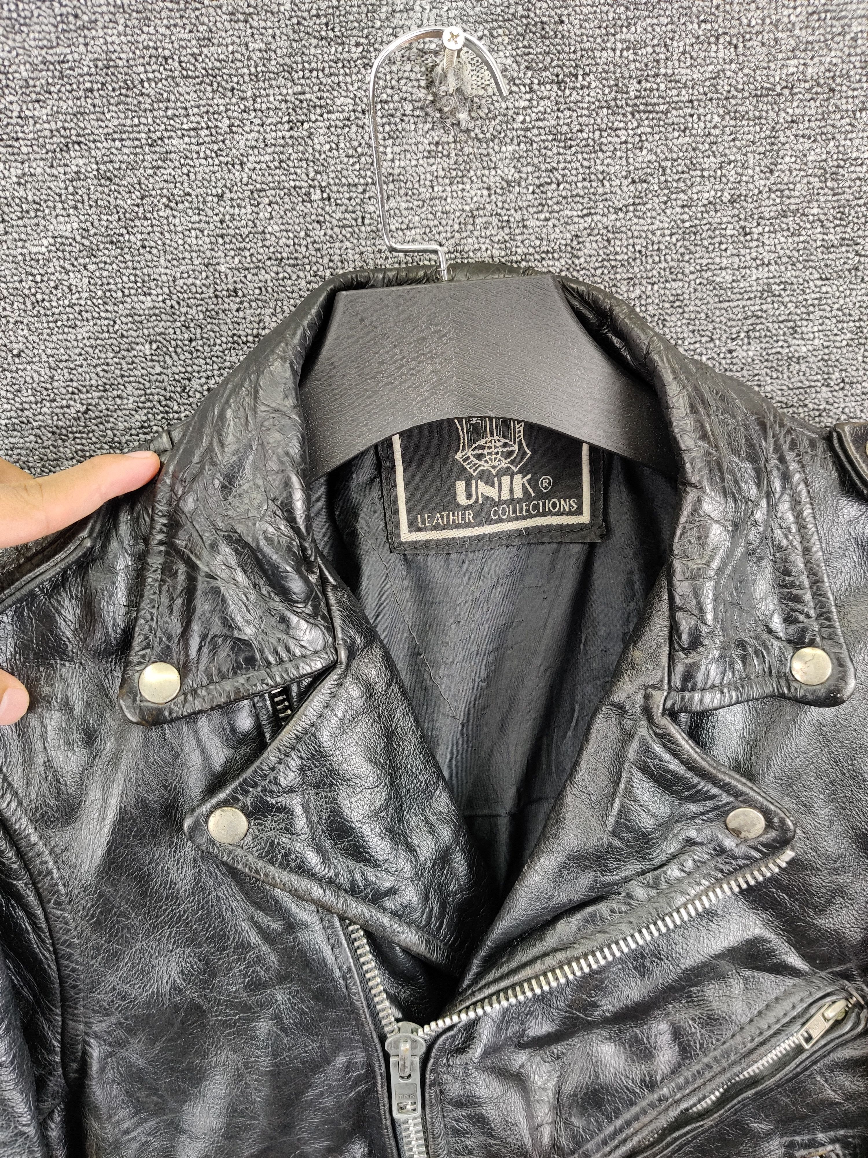 Vintage Vintage Unik Leather Motorcycle Jacket Like Perfecto Size US M / EU 48-50 / 2 - 6 Thumbnail
