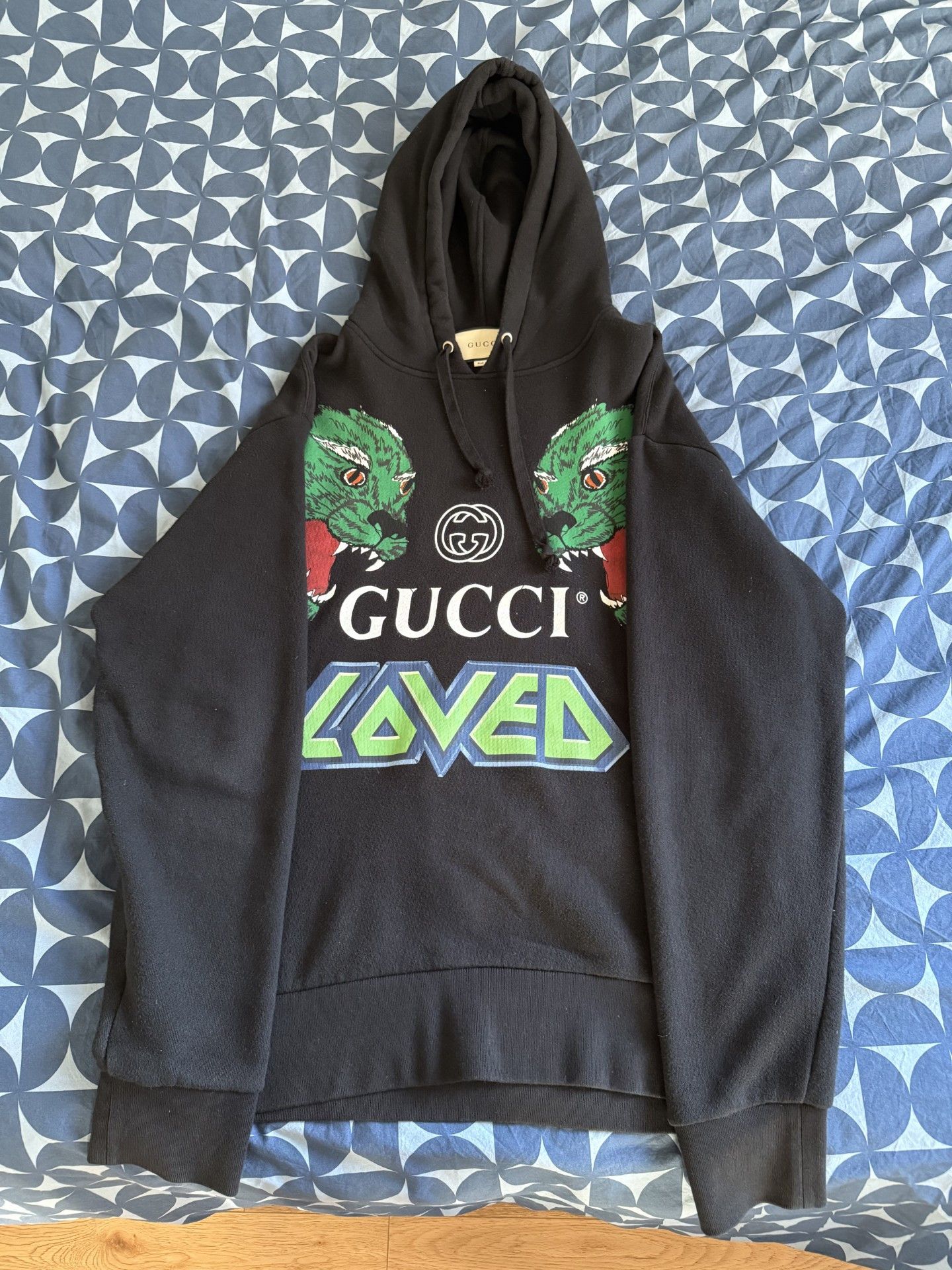 Gucci Gucci Black Loved Hooded Sweatshirt Size US M / EU 48-50 / 2 - 1 Thumbnail