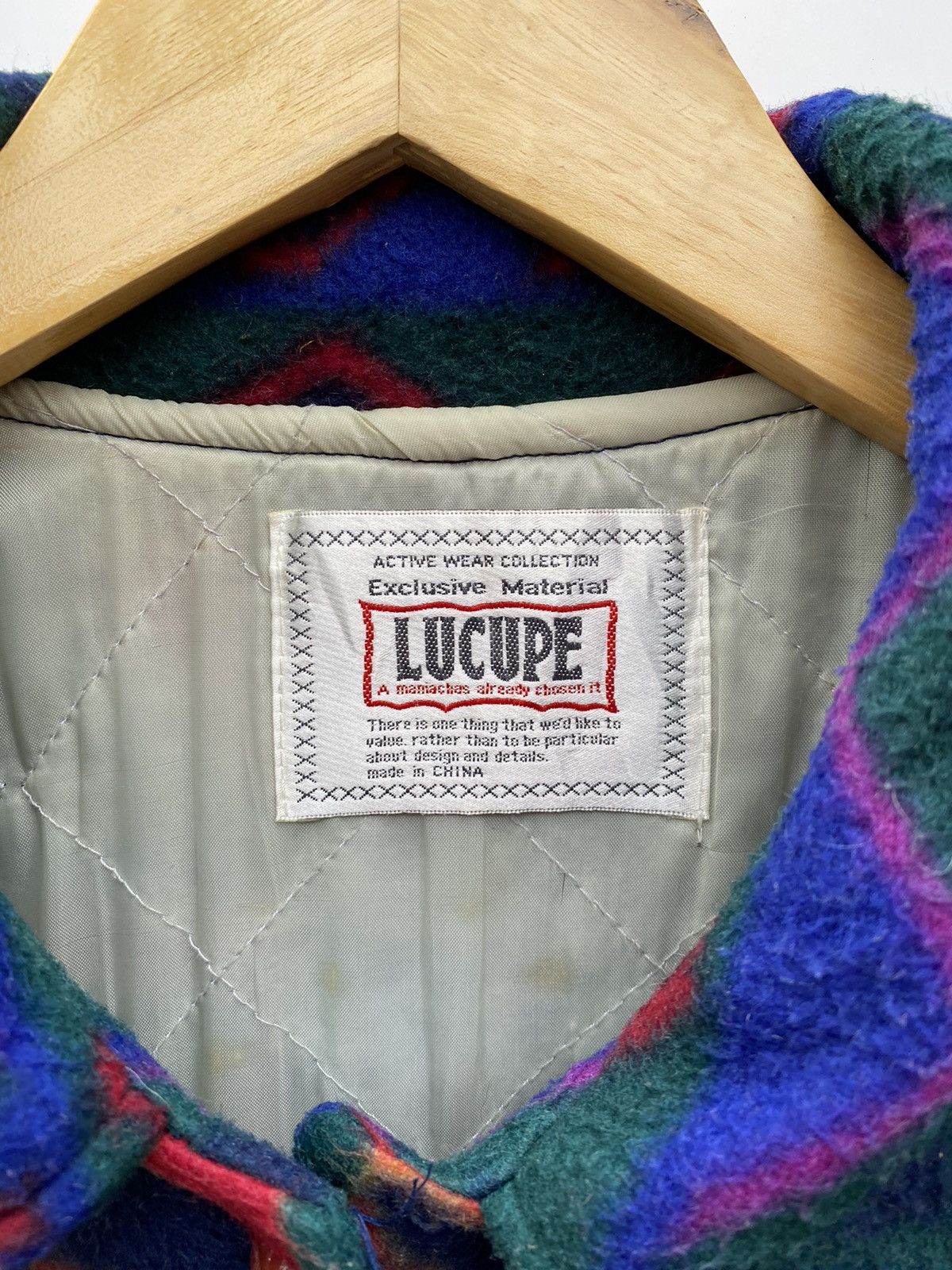 Japanese Brand Lucupe Wool Jacket Colourfull Design Size US L / EU 52-54 / 3 - 7 Thumbnail