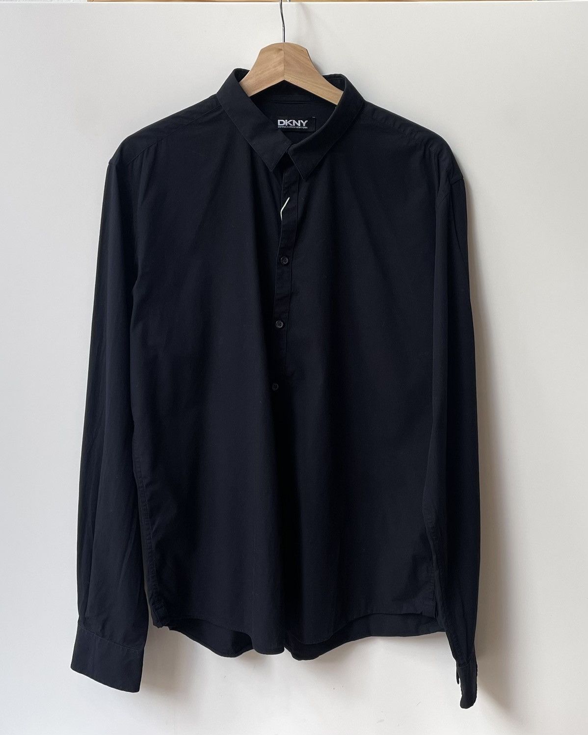 Donna Karan Vintage Donna Karan NY Black Cotton Shirt Size M / US 6-8 / IT 42-44 - 3 Thumbnail