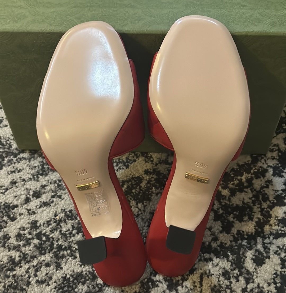 Gucci Gucci Double G Marmont Slide Sandal Mules Maple Red 40.5 Size US 10.5 / IT 40.5 - 5 Thumbnail