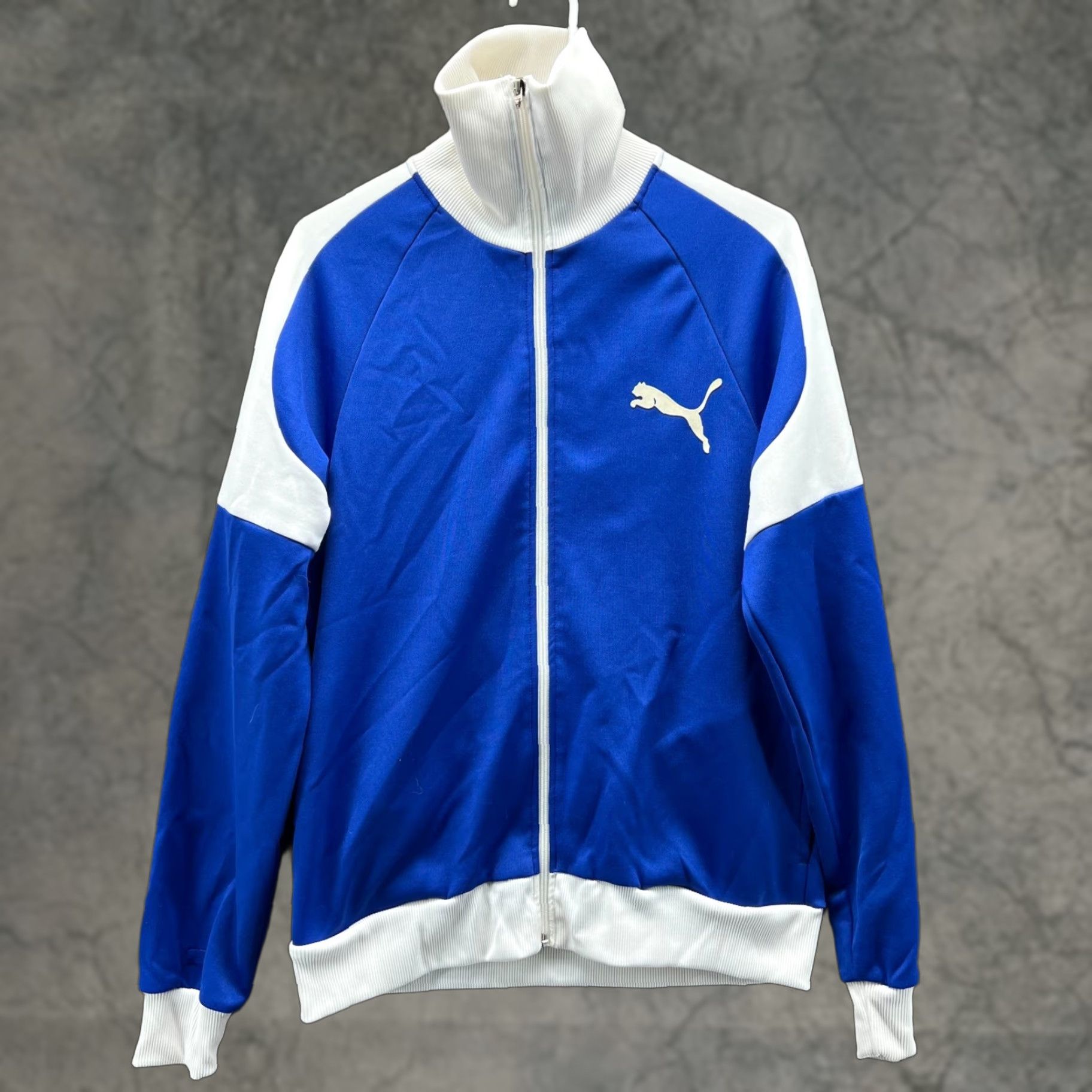 Puma VINTAGE Puma Track Jacket Women Medium Blue Full Zip High Neck Windbreaker Logo Style Track Jacket Womens M Blue Athletic Size M / US 6-8 / IT 42-44 - 1 Thumbnail