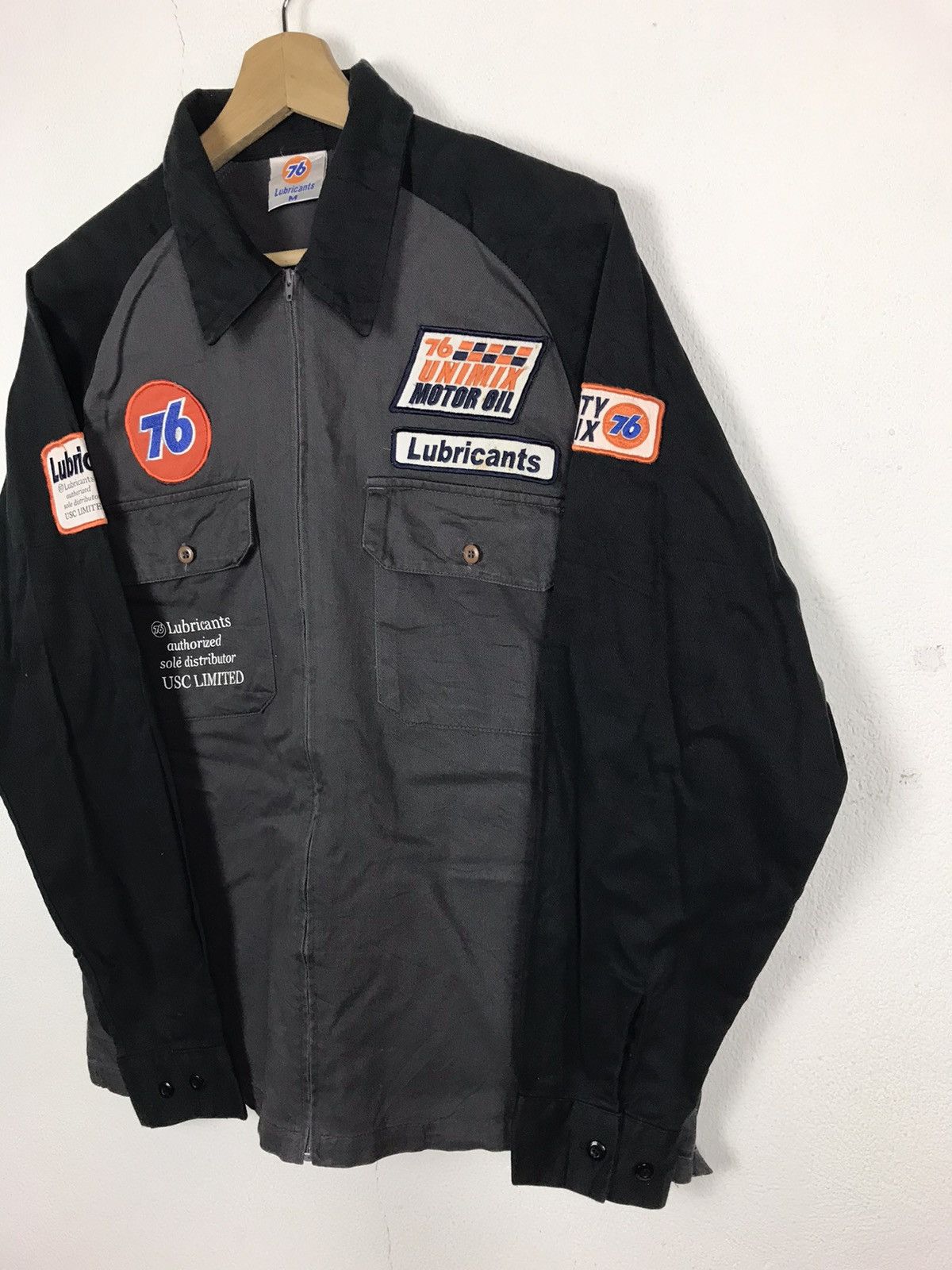 Japanese Brand × Vintage Vintage Required 76 Lubricants Zipper Long Sleeve Shirt Size US M / EU 48-50 / 2 - 2 Thumbnail