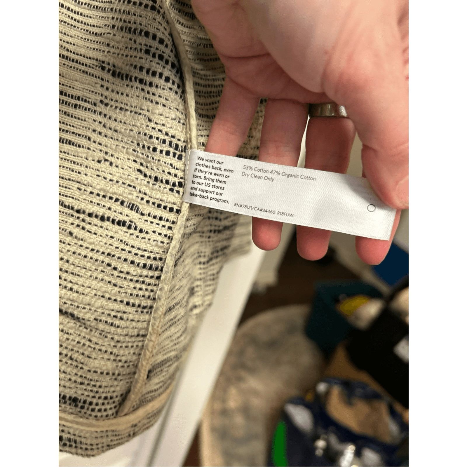 Eileen Fisher Eileen Fisher Cotton Natural Cropped Jacket, Sz Medium, $248 Size M / US 6-8 / IT 42-44 - 6 Thumbnail