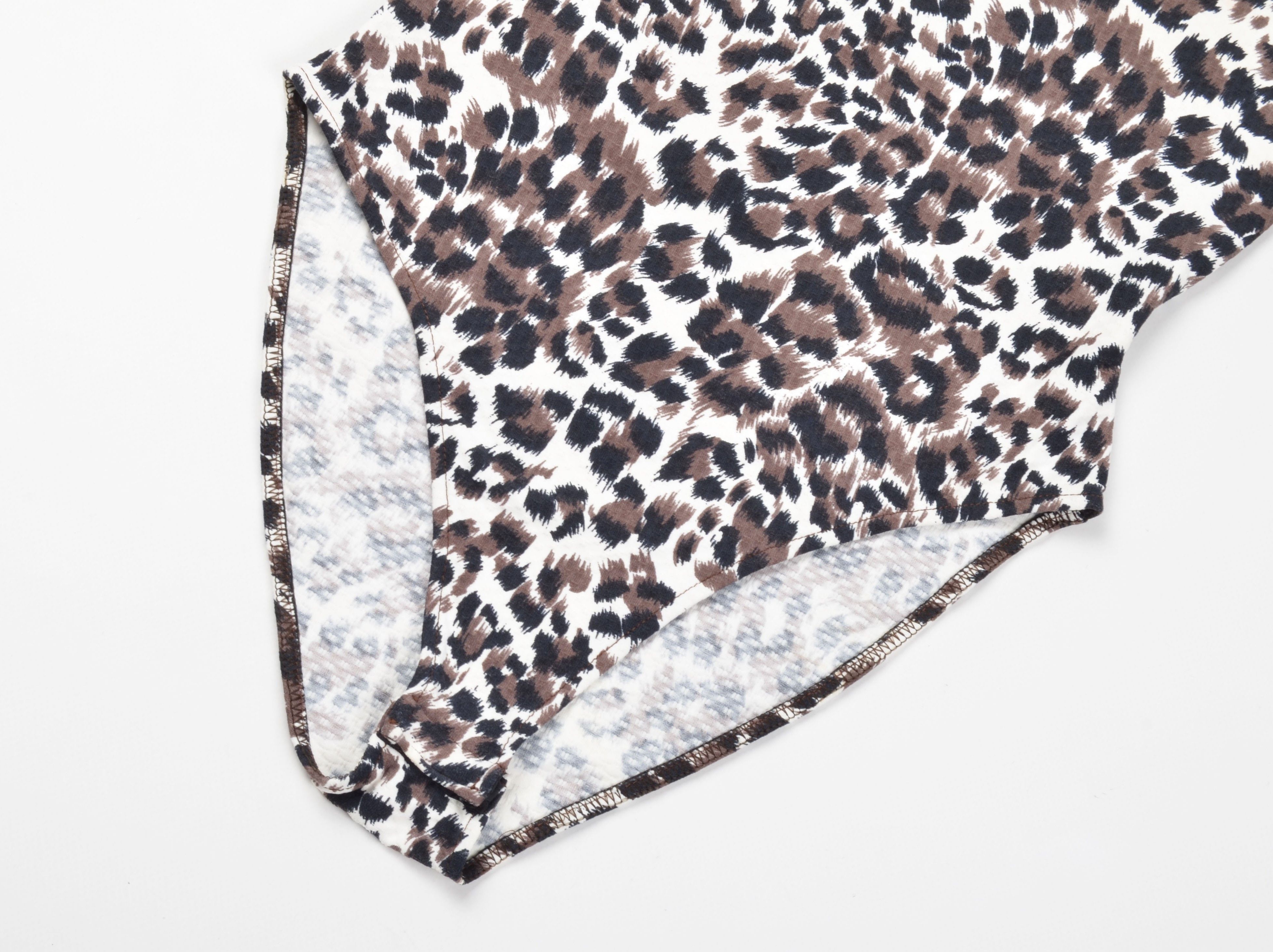 Other Vintage Feelgood 90's 2000s Leopard Coquette Bodysuit Size S / US 4 / IT 40 - 6 Thumbnail