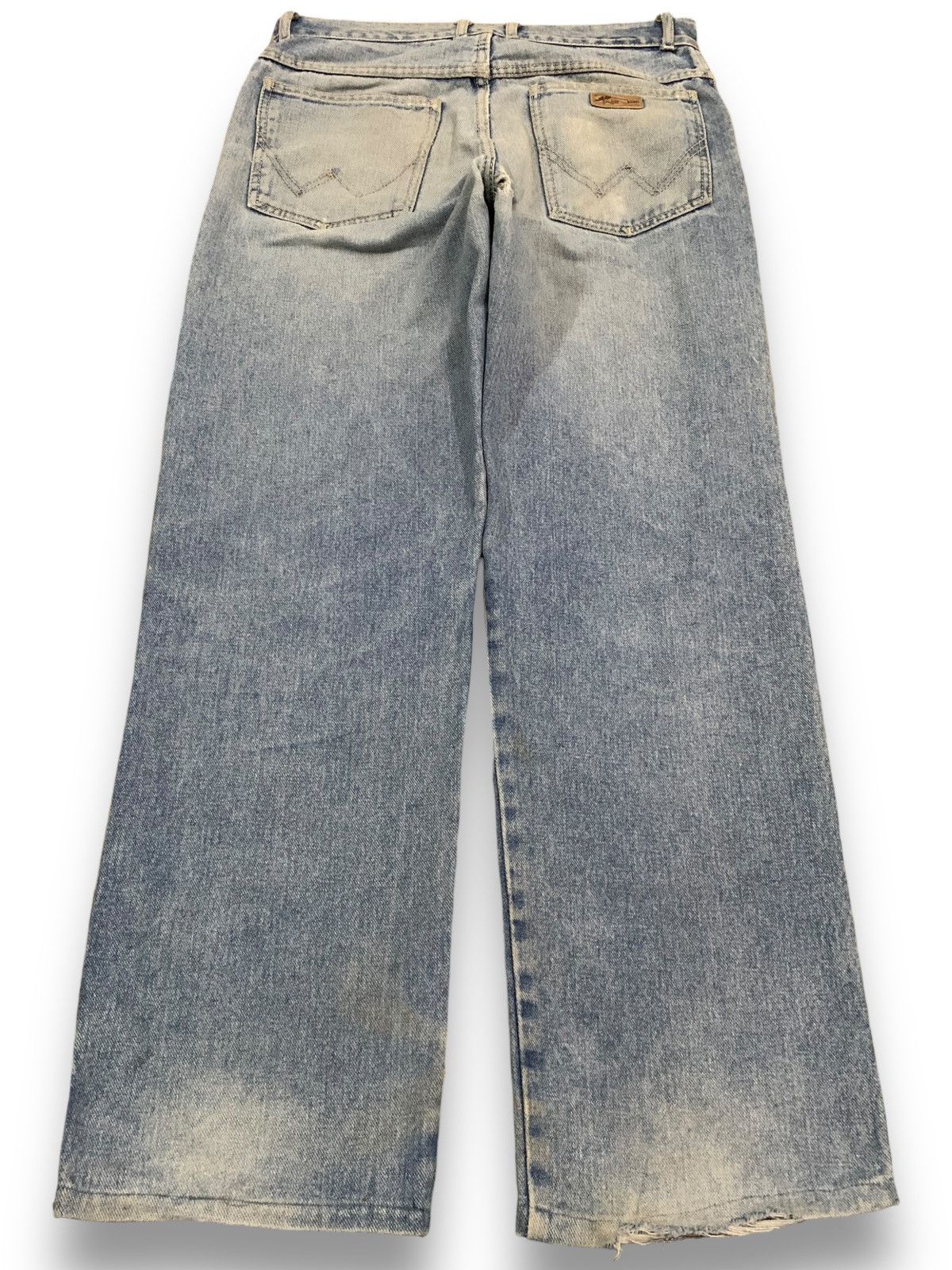 JNCO Vintage Japanese Brand Pool Blue Wash Baggy Distressed Jeans Size US 32 / EU 48 - 2 Thumbnail