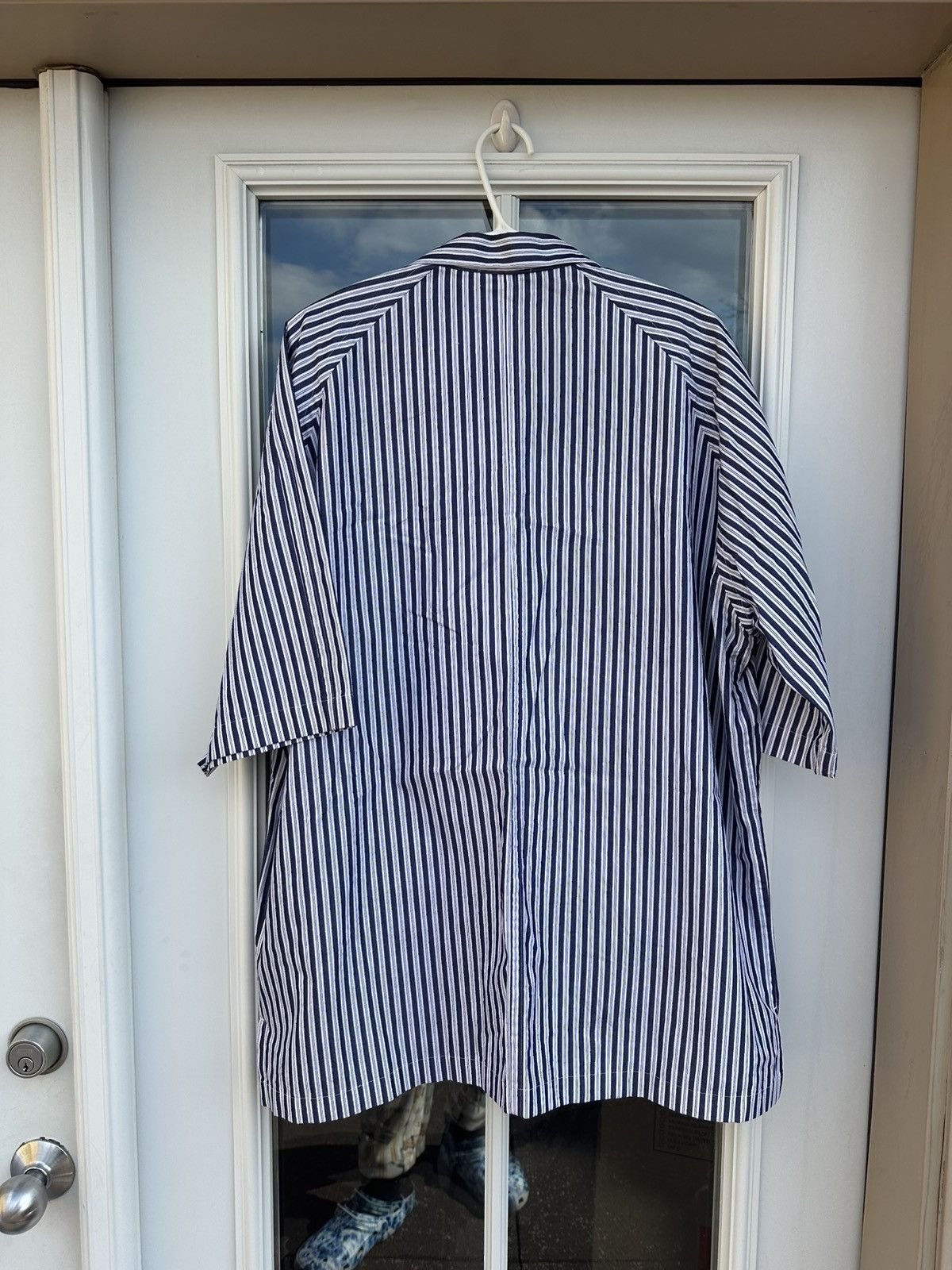 Jil Sander × Uniqlo Jil Sander J+ Uniqlo Oversized Striped Pocket Shirt Size US L / EU 52-54 / 3 - 6 Thumbnail