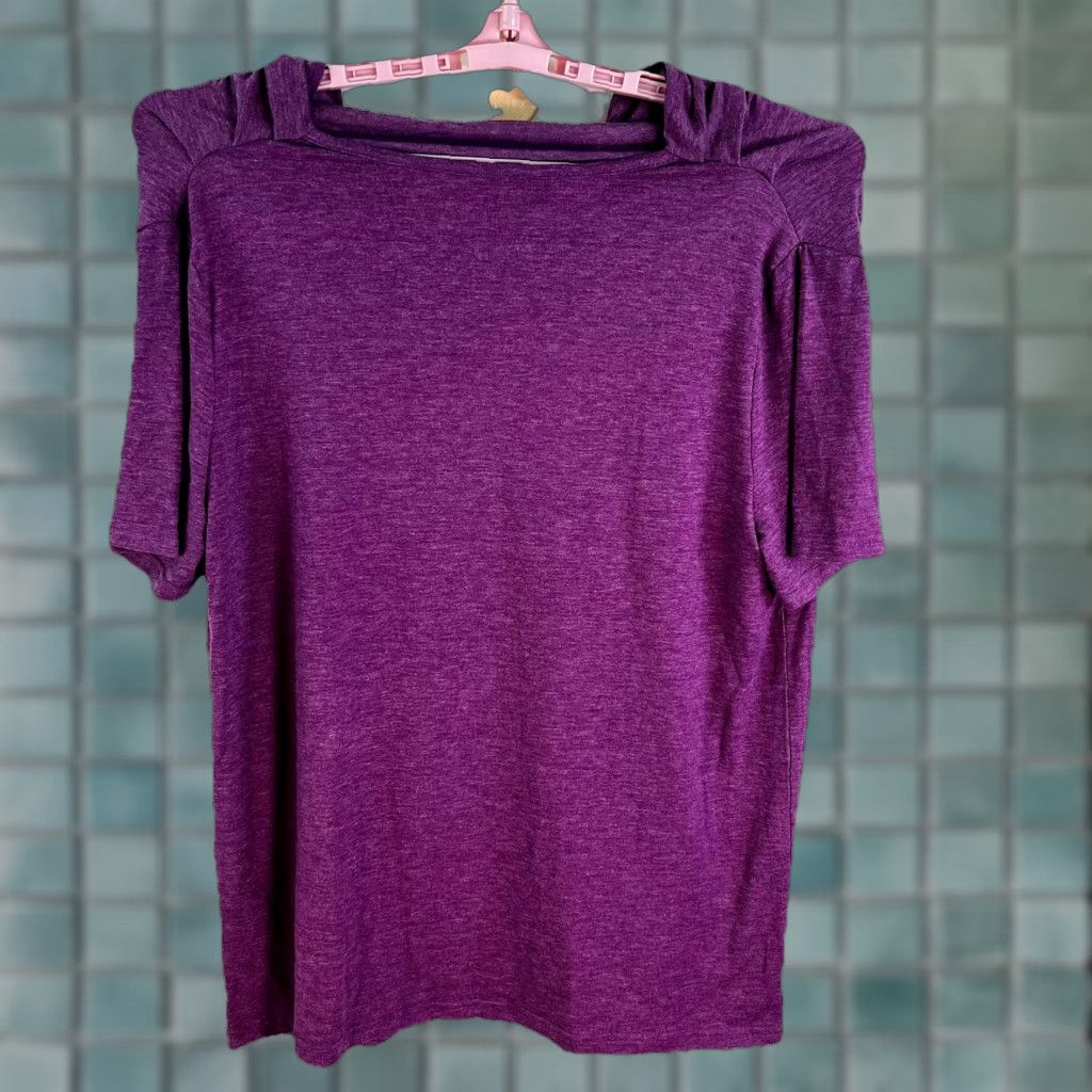 Pinko Magenta Pink Knit Top Drape Cowl Neck Stretch Size XL Size XL / US 12-14 / IT 48-50 - 1 Thumbnail