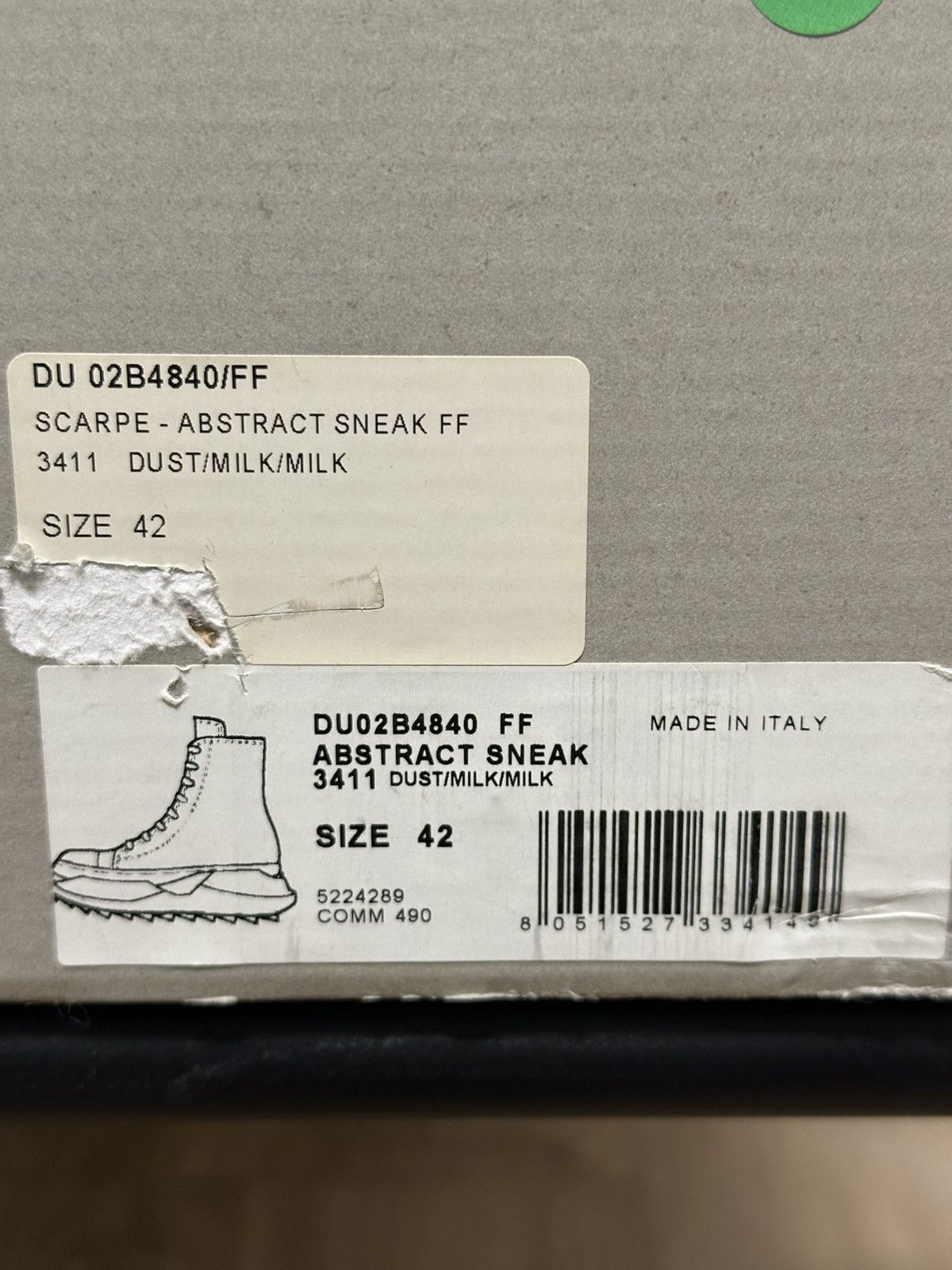 Rick Owens Drkshdw Rick Owens DRKSHDW “Yeti” Fur High Abstracts — Dust — 42 IT Size US 9.5 / EU 42-43 - 9 Thumbnail